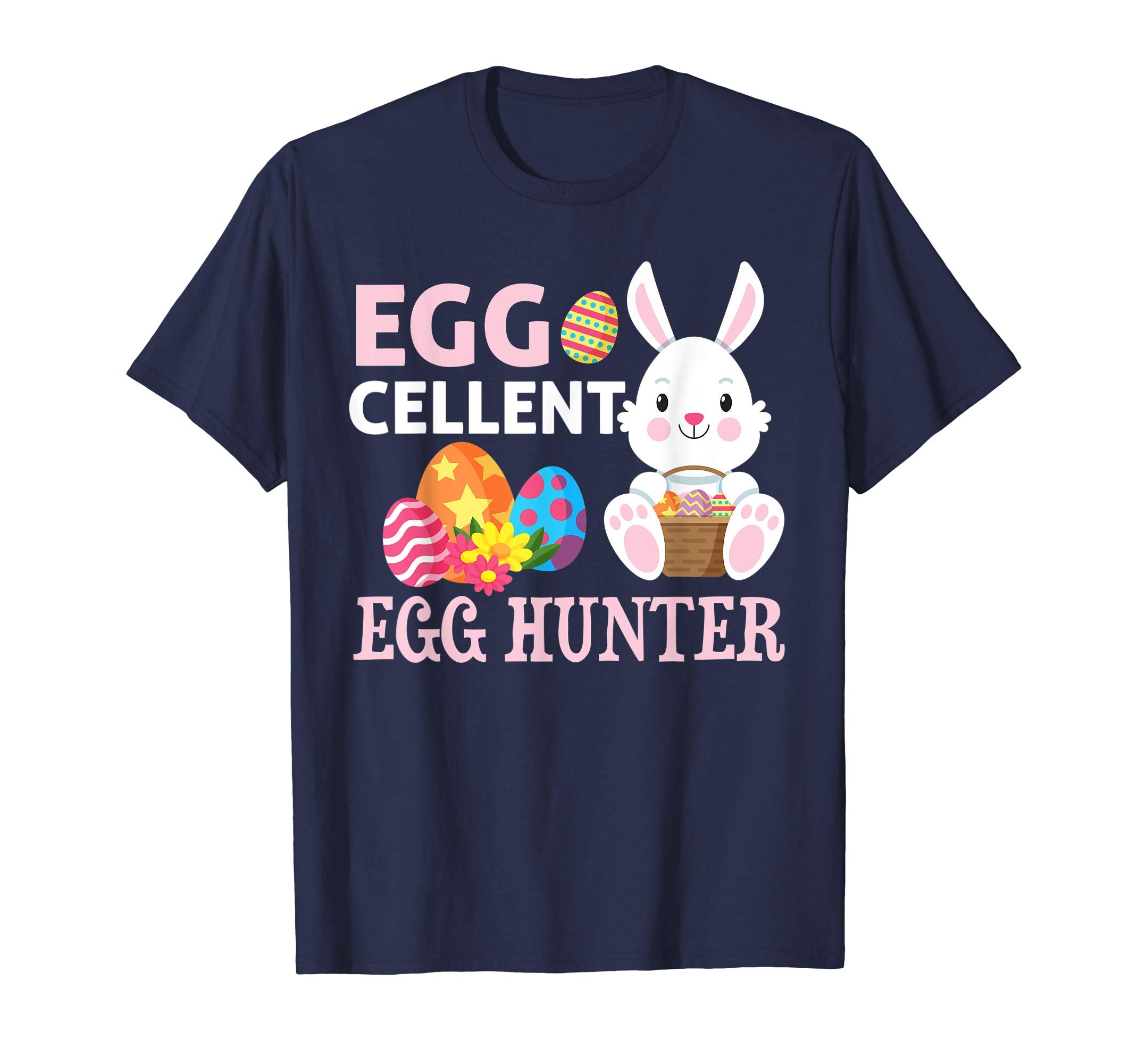 Eggcellent Egg Hunter Easter Bunny T-shirt Boys Girls