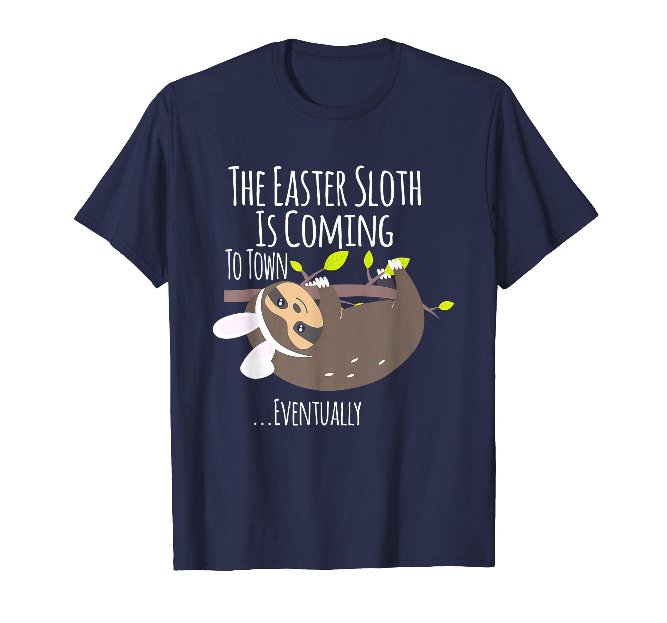 The Easter Sloth With Bunny Ears Funny T Shirt Easter Bunny