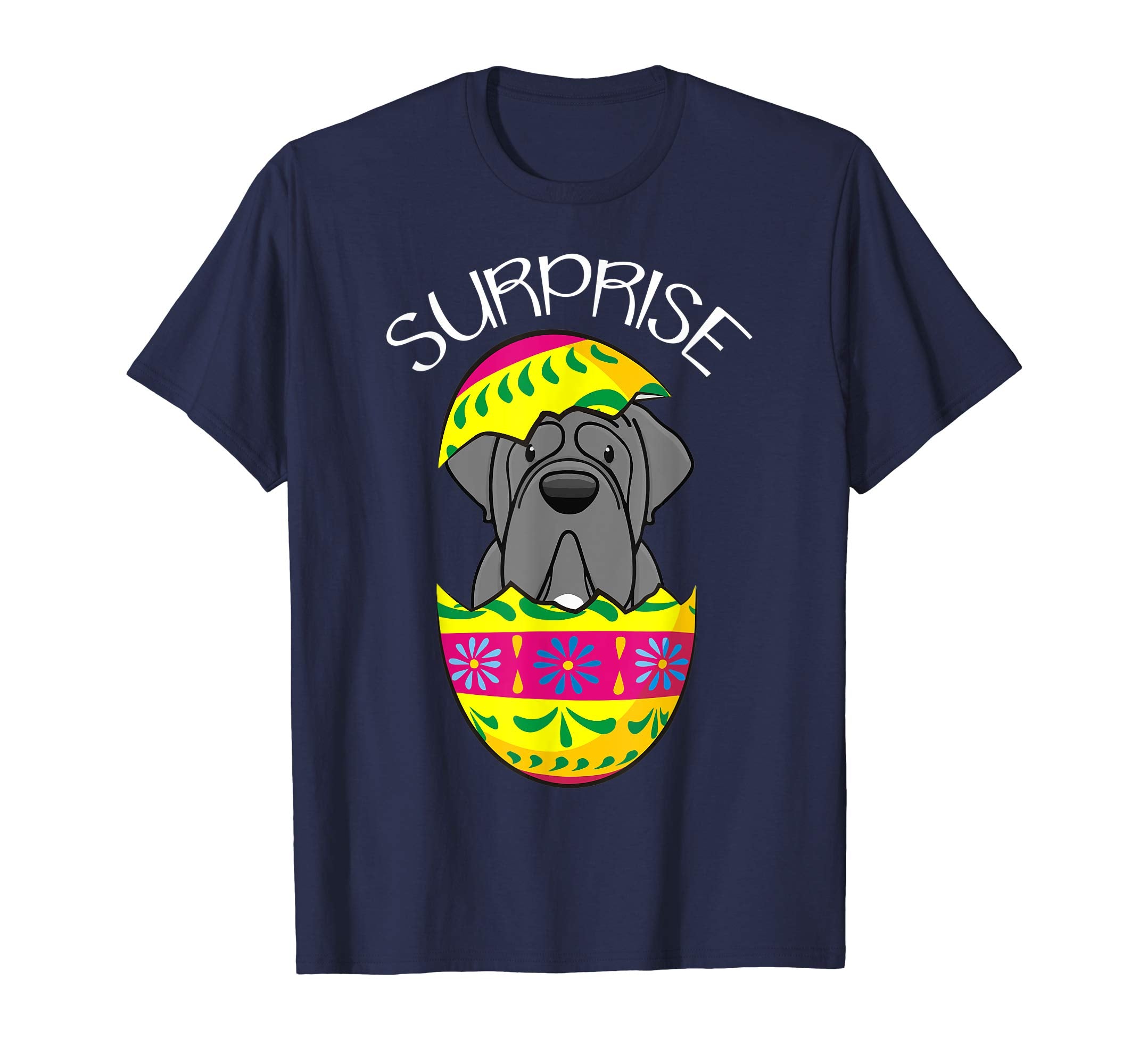 Funny Cute Puppy Mastiff Hatches Easter Egg Easter T-Shirt