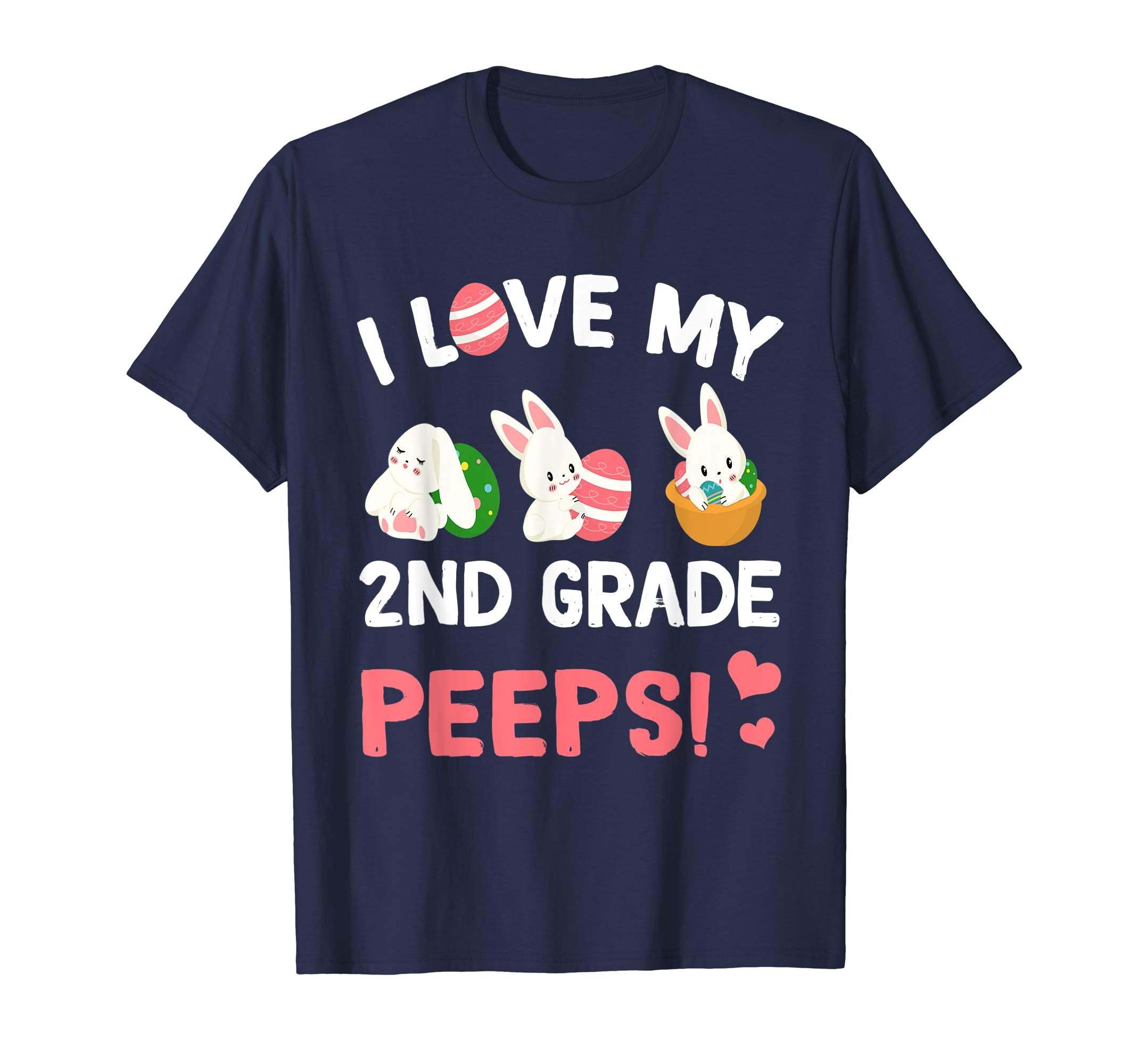 I Love My 2nd Grade Peeps Bunnies Easter Teacher T-Shirt