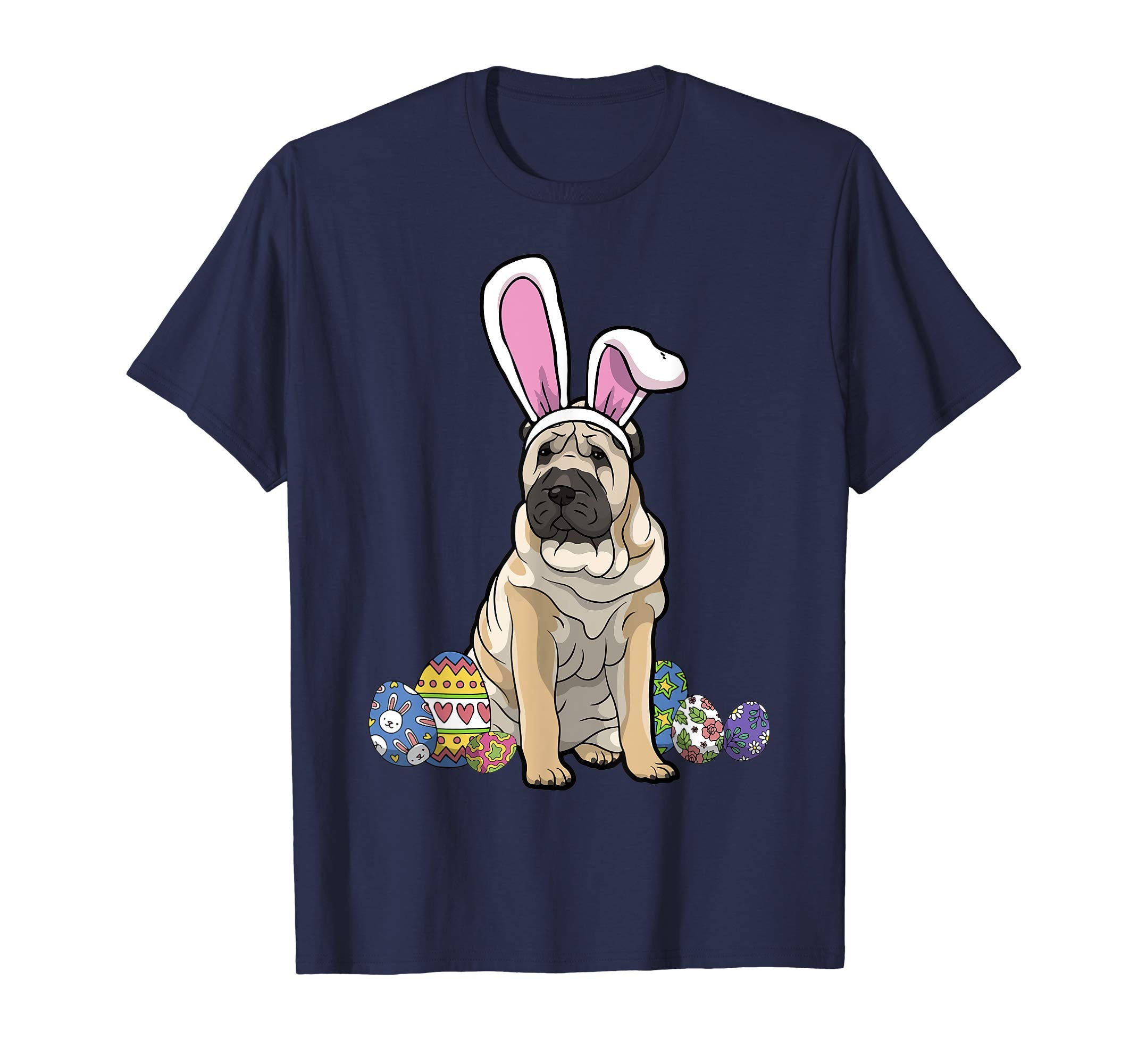 Chinese Shar-Pei Dressed As Easter Bunny Rabbit Ears T-Shirt