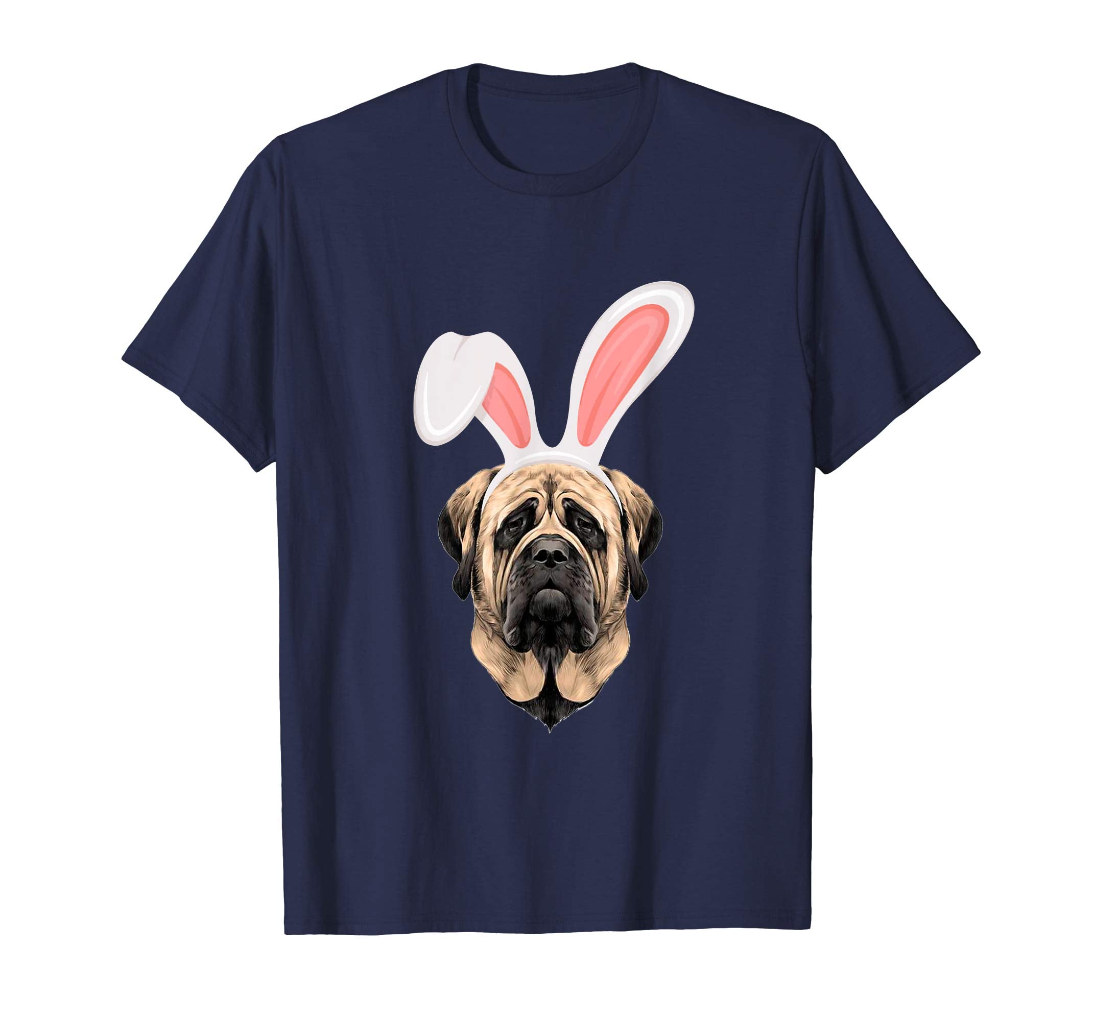 Mastiff Dressed As Easter Bunny With Rabbit Ears T-Shirt