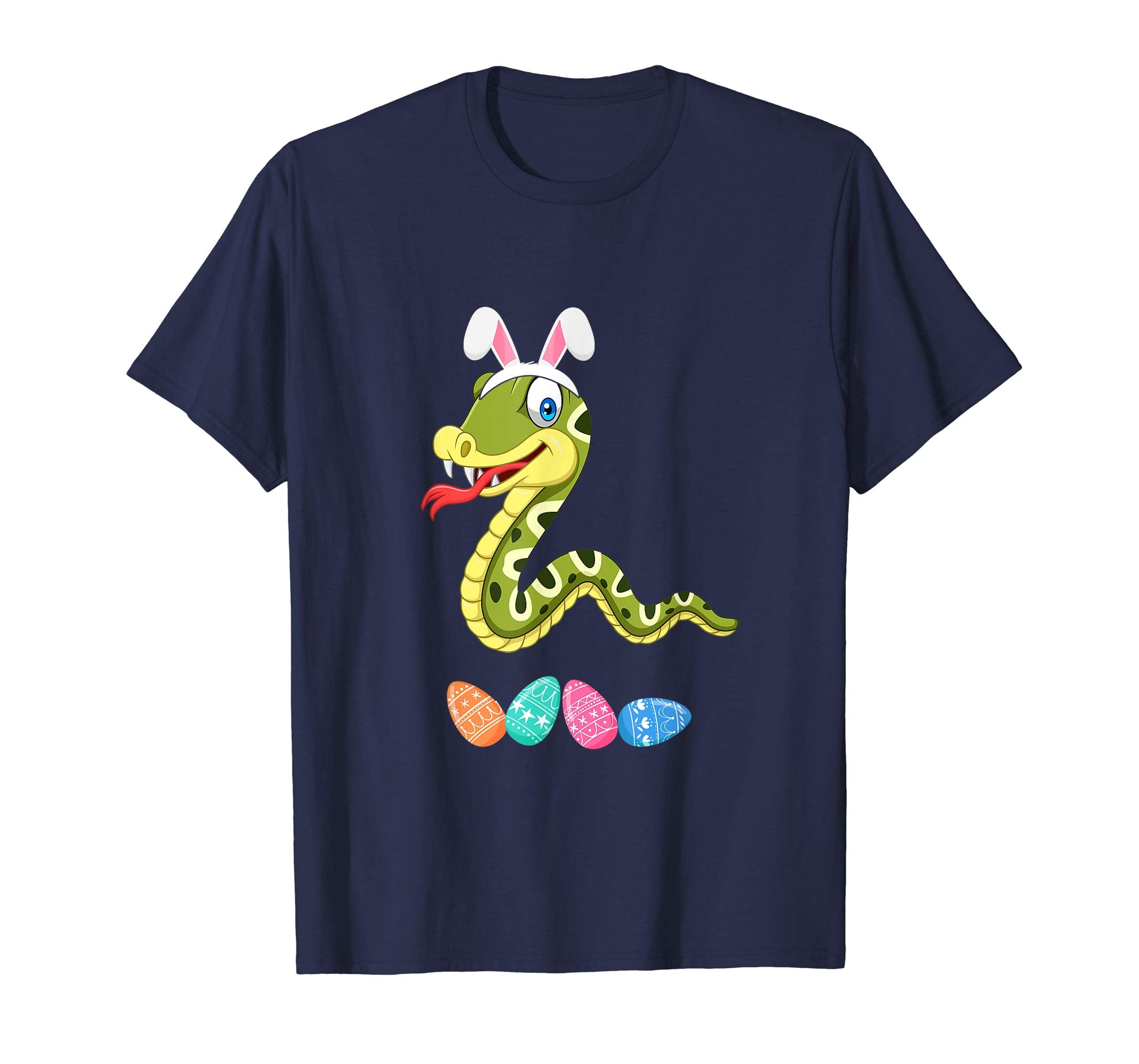 Funny Easter Snake With Bunny Ears And Eggs T Shirt