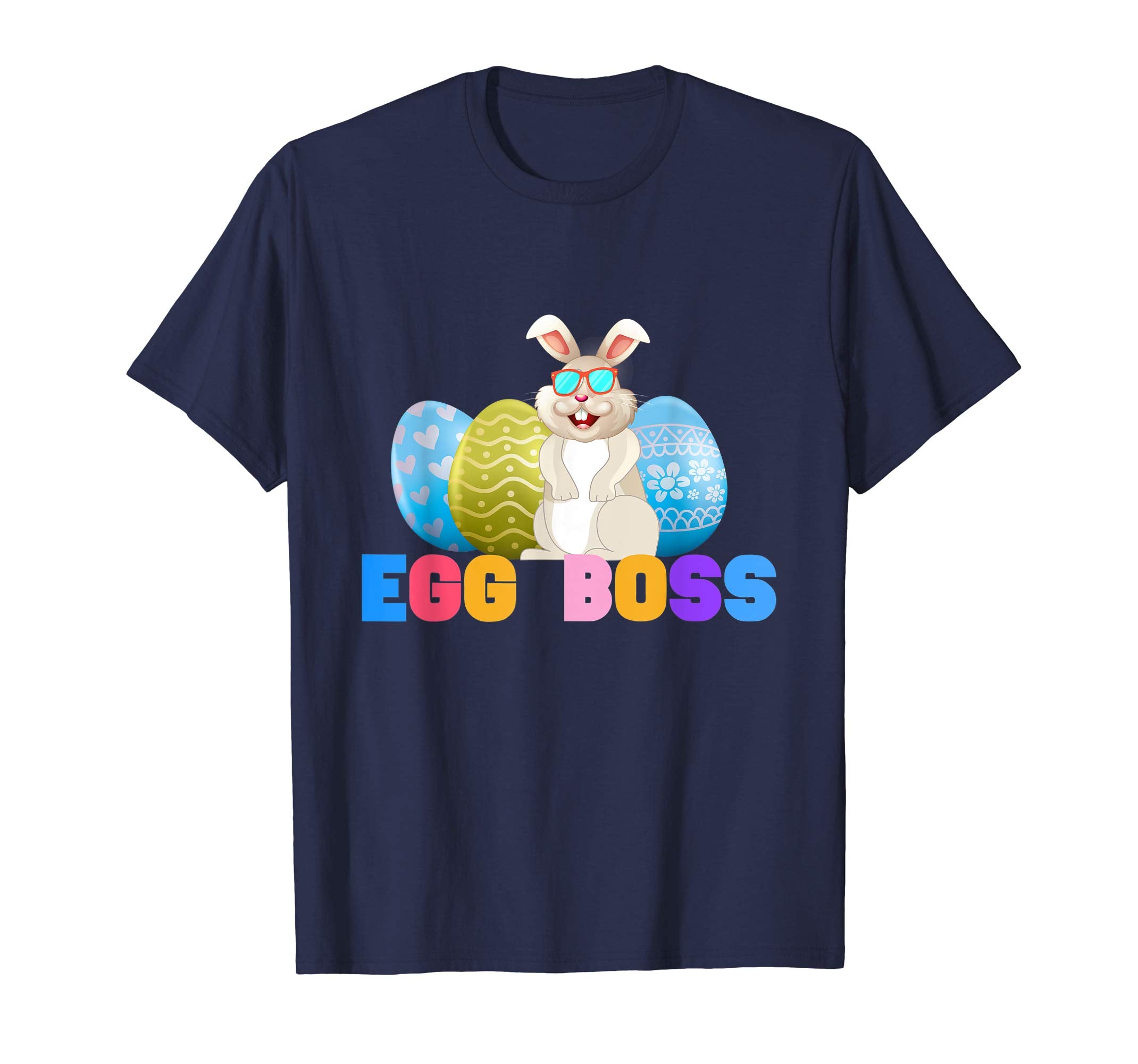 Egg Boss Easter Shirt For Kids Boys Girls Cute Easter Bunny