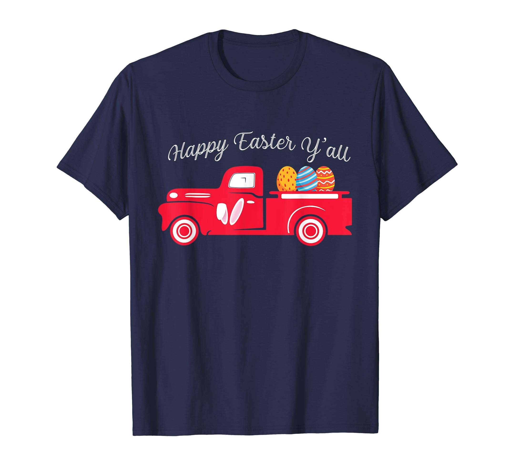 Red Old Truck Easter Bunny Ear Headband Shirt Babies Adult