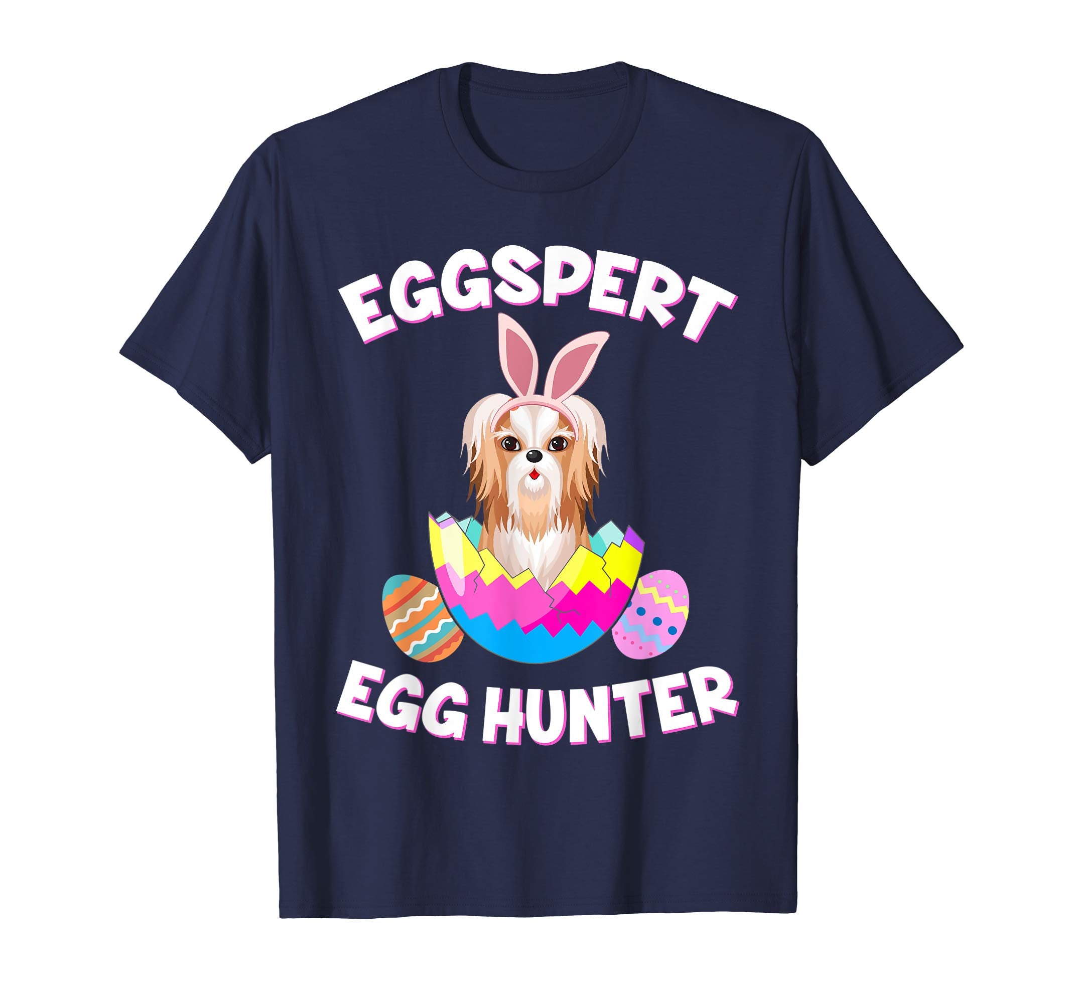 Eggspert Egg Hunter Easter Funny Shih Tzu T Shirt
