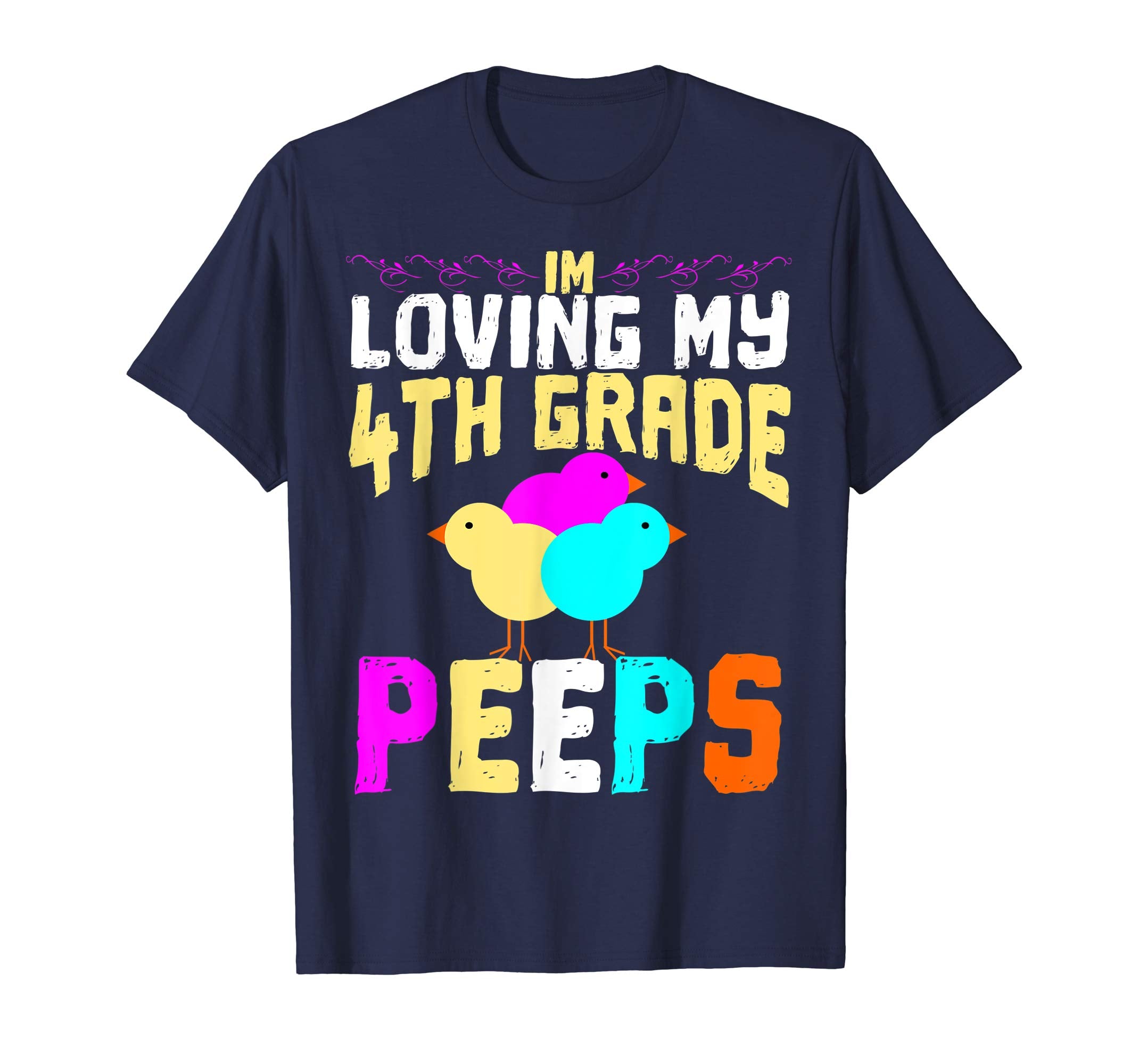 4th Grade Peeps Easter TShirt Teacher Gift