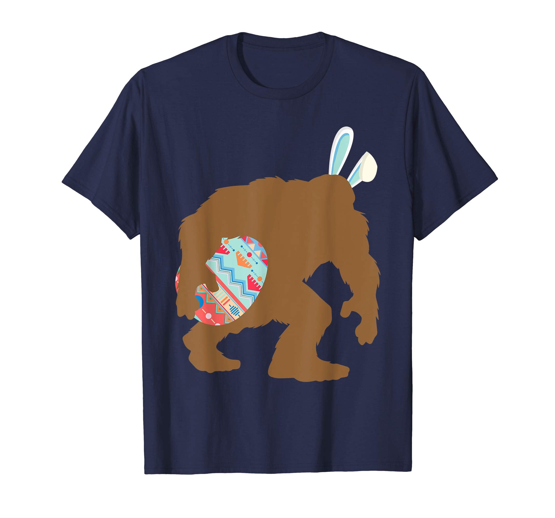 Bigfoot Dressed Easter Bunny Egg Hunting Easter Gift T-Shirt