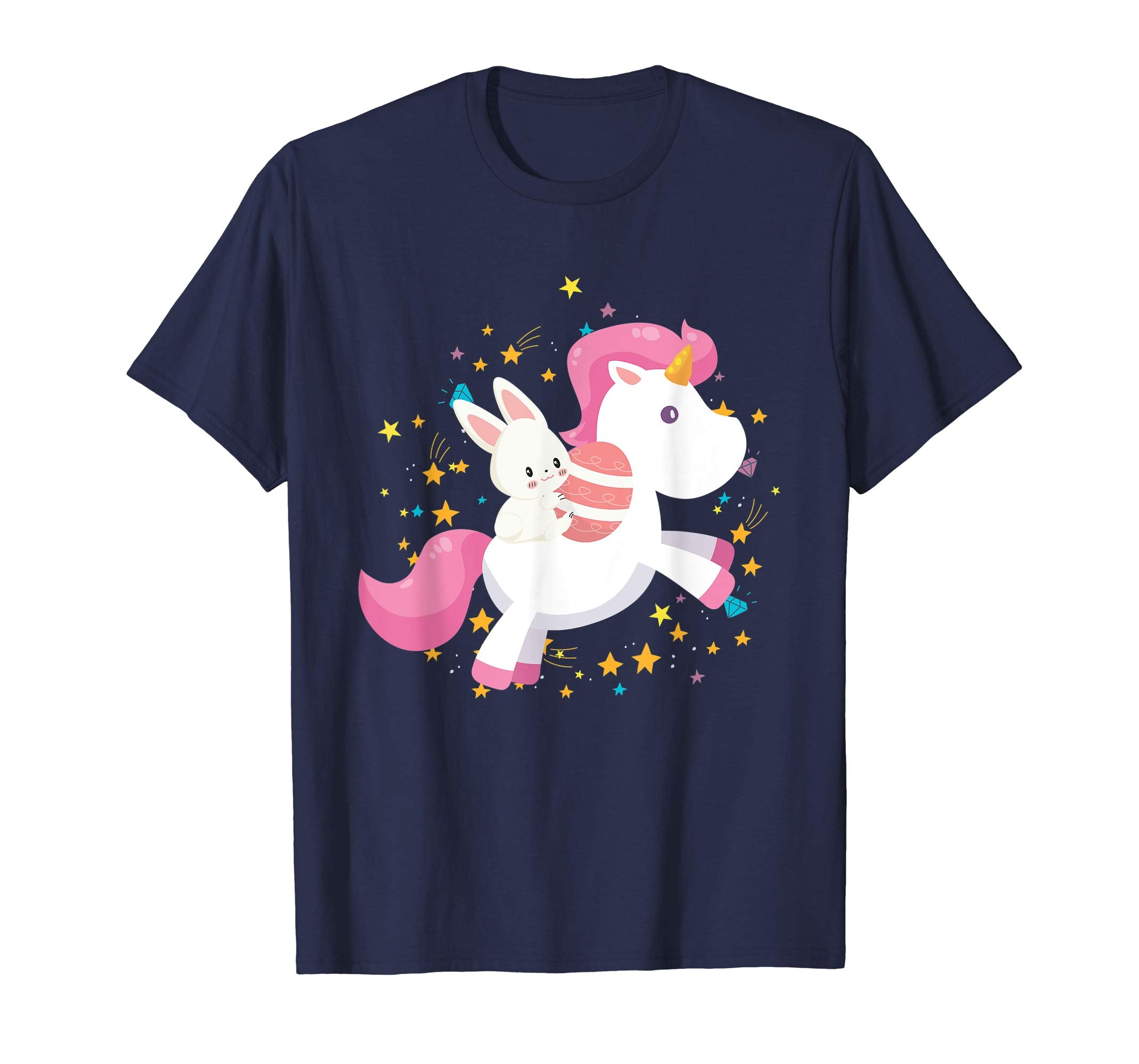 Easter Bunny Unicorn Riding T Shirt Funny Easter Gift For Ki