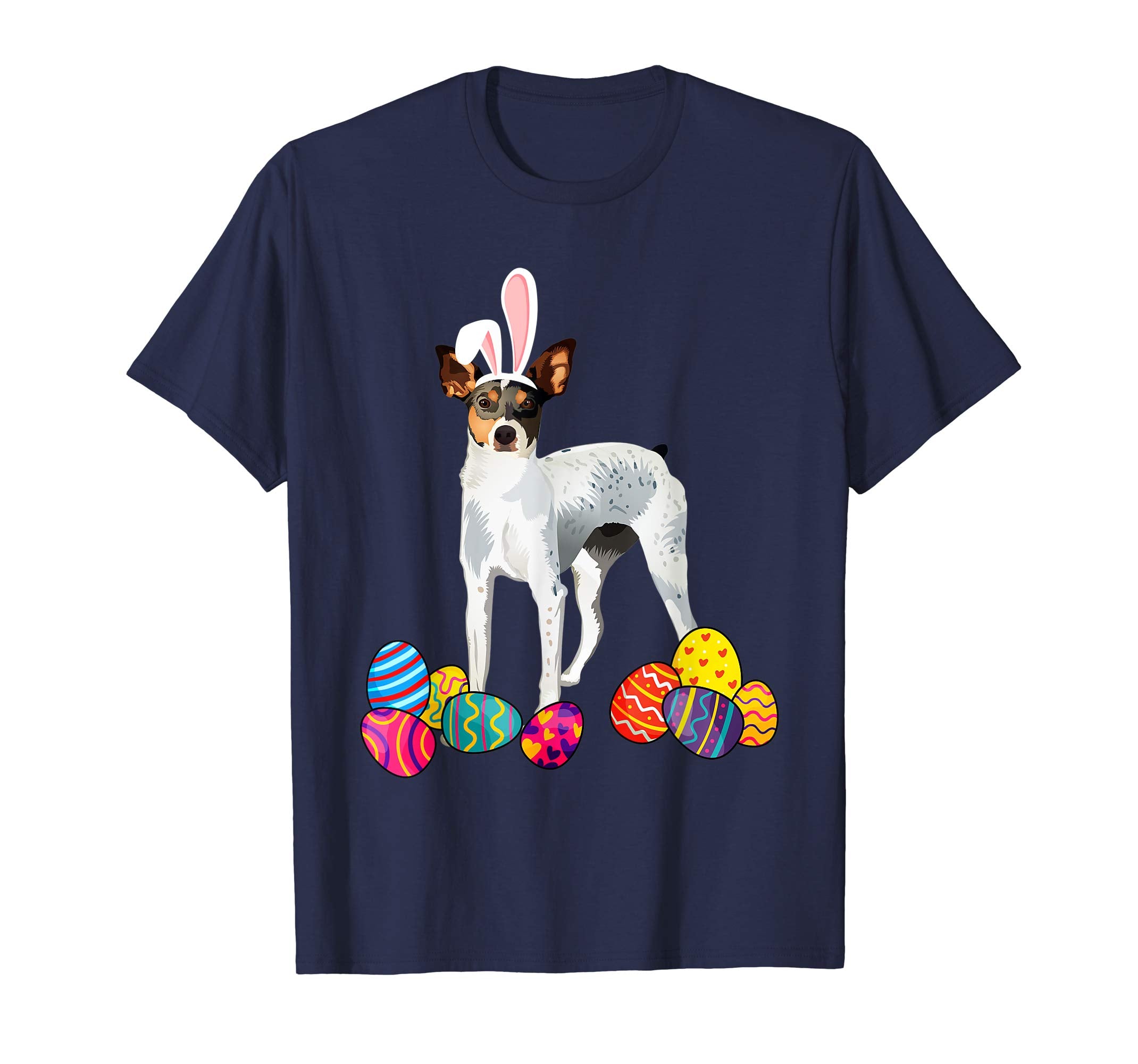 Rat Terrierz Bunny Ear With Egg Easter Easter Day Shirt