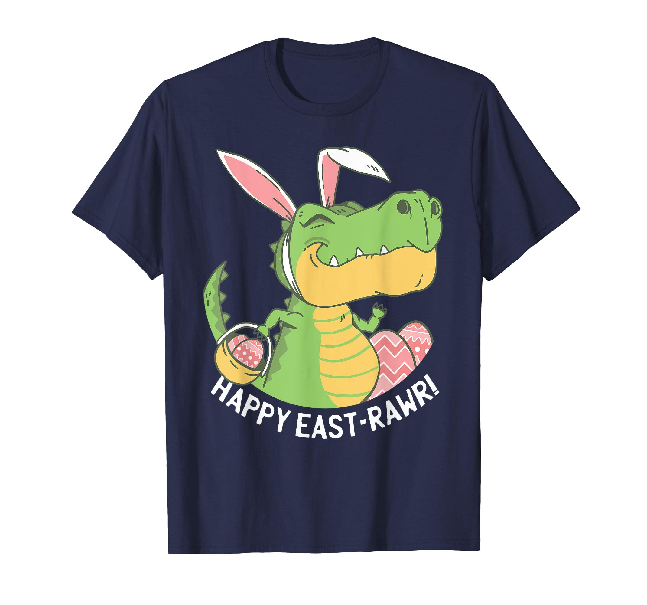 Happy Eastrawr T Rex Bunny Egg Easter Dinosaur T Shirt Kids
