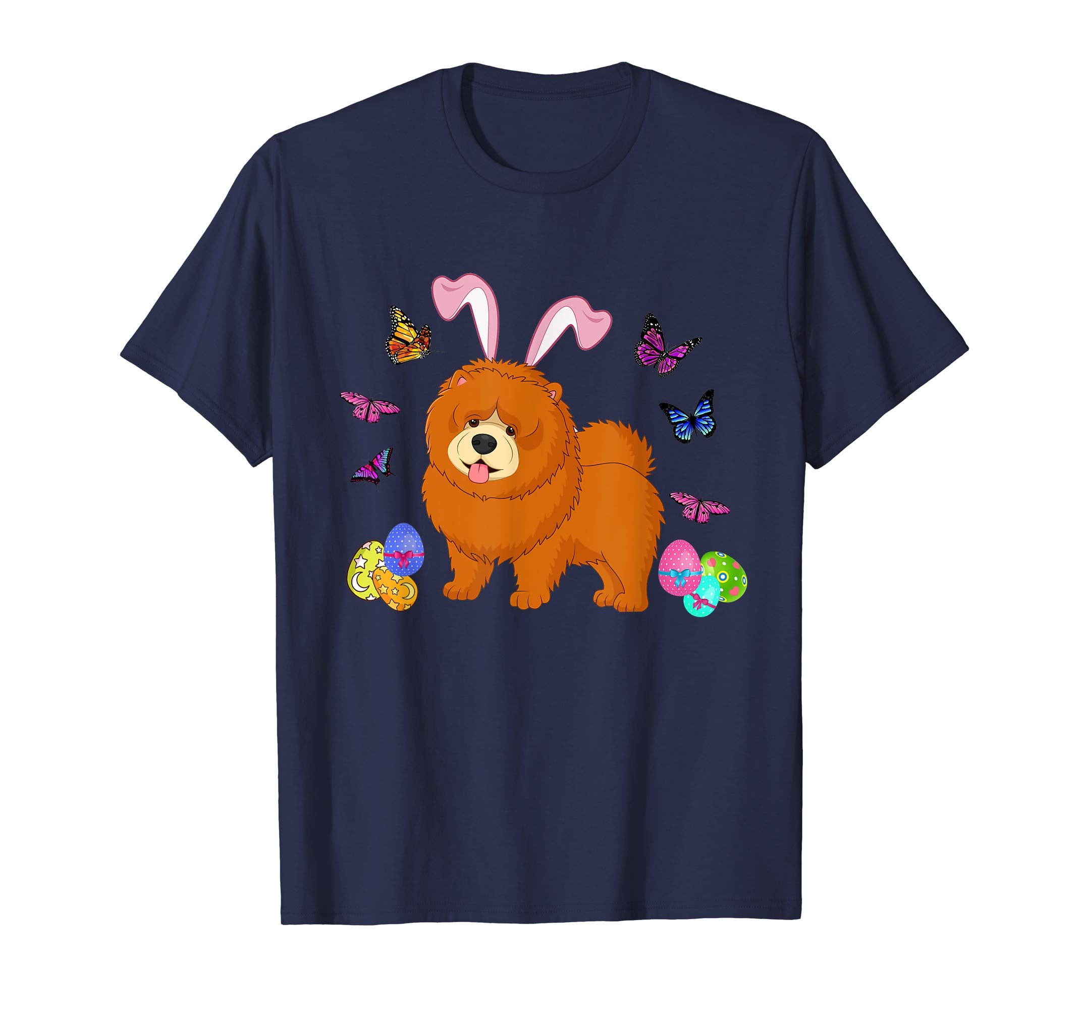 Chow Chow Bunny Rabbit Happy Easter Day T-Shirt