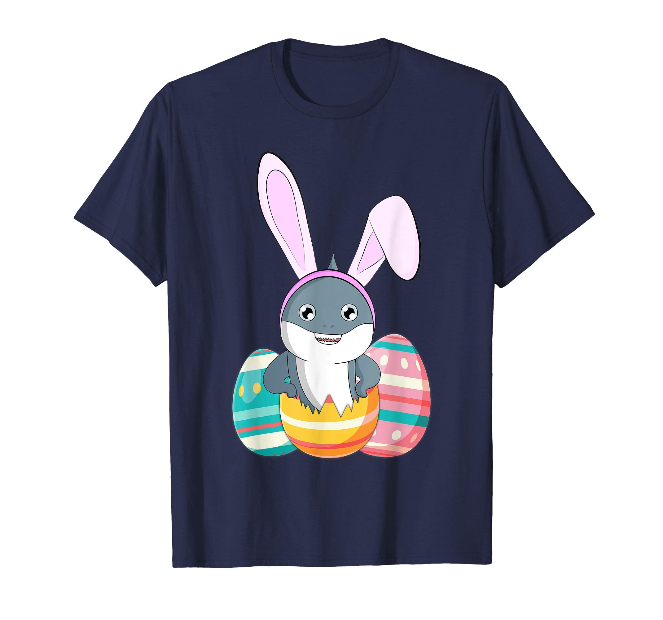 Easter For Kids Boys Girls Shark Easter Eggs T Shirt