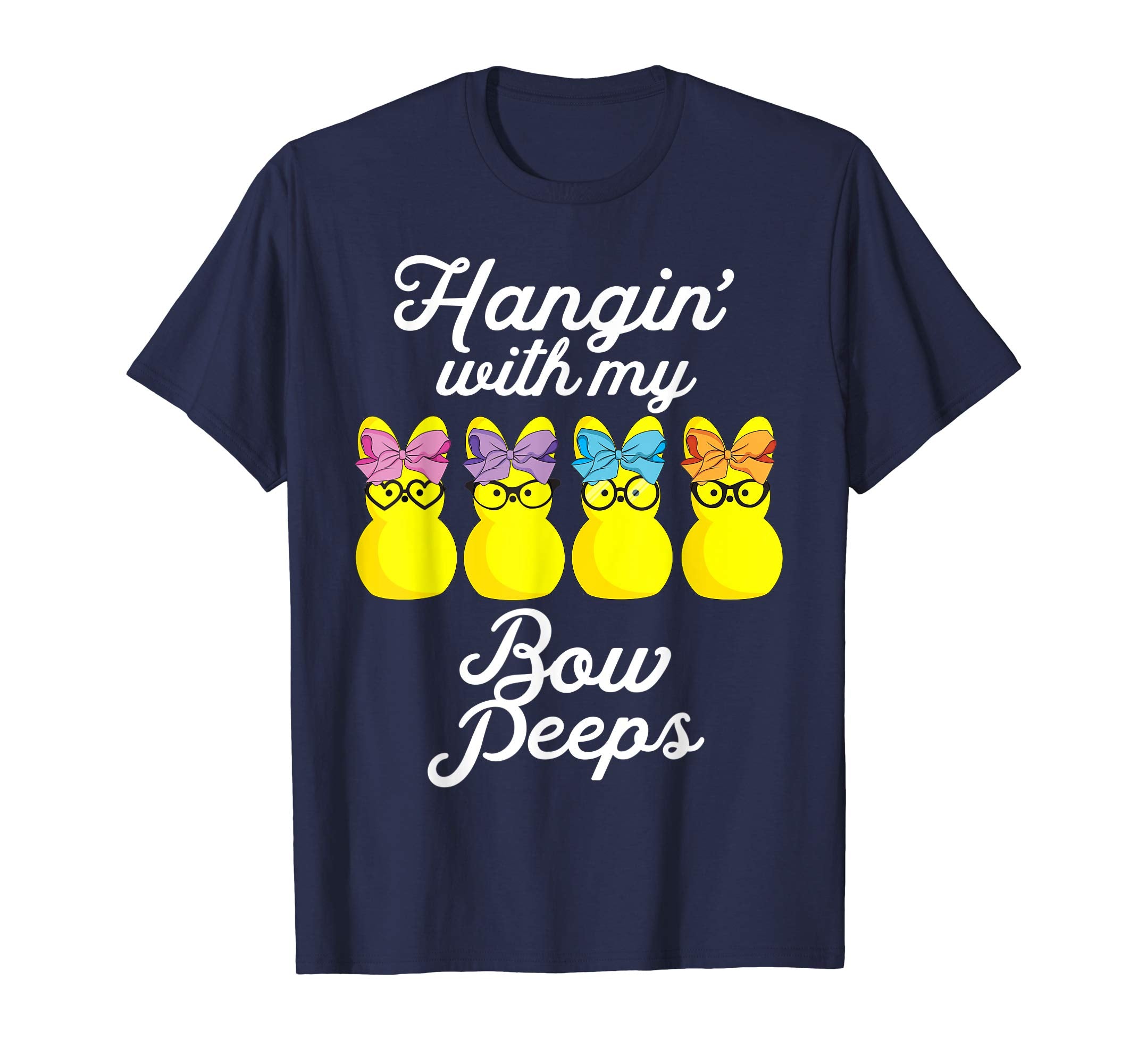 Hanging with my Bow Peeps Shirt Cute Girls Easter Egg tshirt