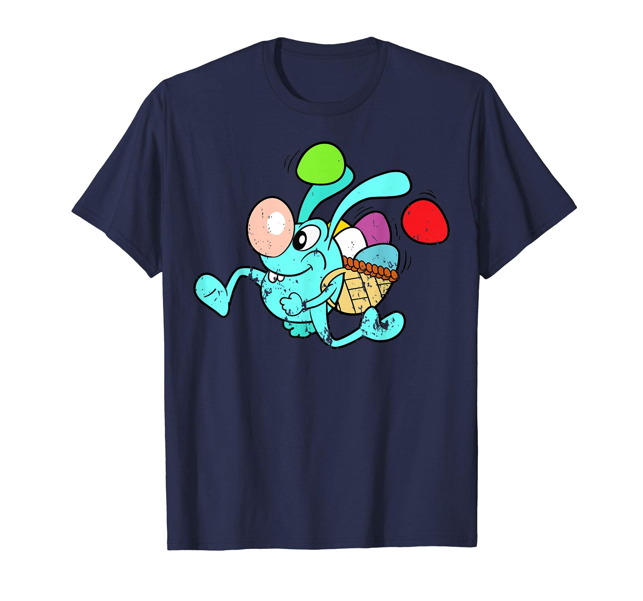Retro Vintage Grunge Funny Cute Easter Bunny Egg Fun T-Shirt