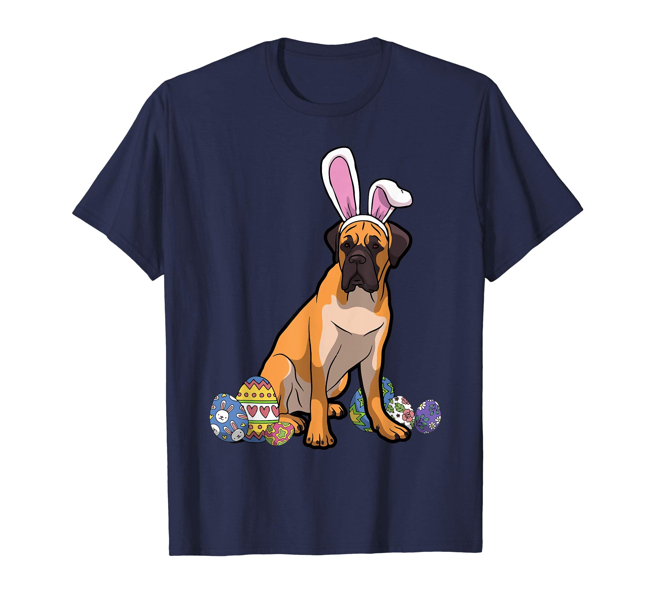 Mastiff Dressed As Easter Bunny With Rabbit Ears T-Shirt