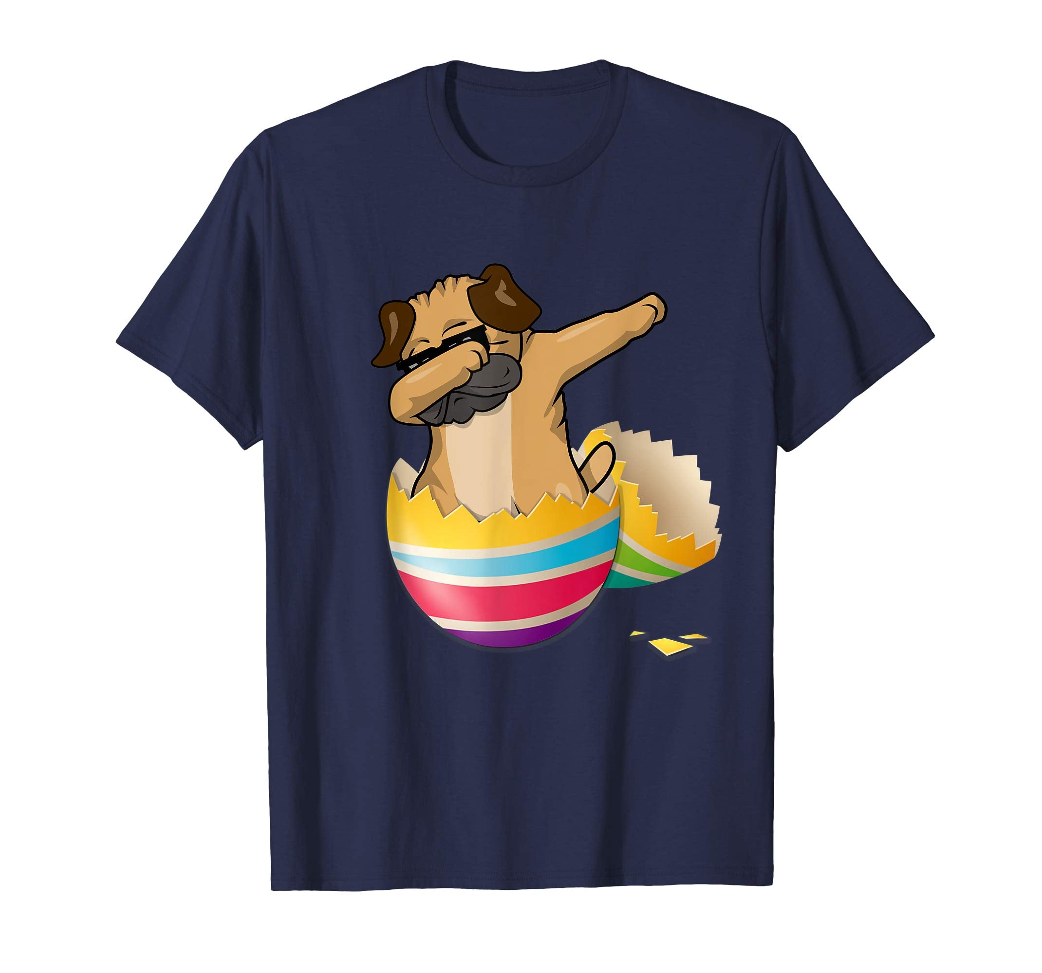 Pug Dabbing Easter Eggs Easter Day Shirt