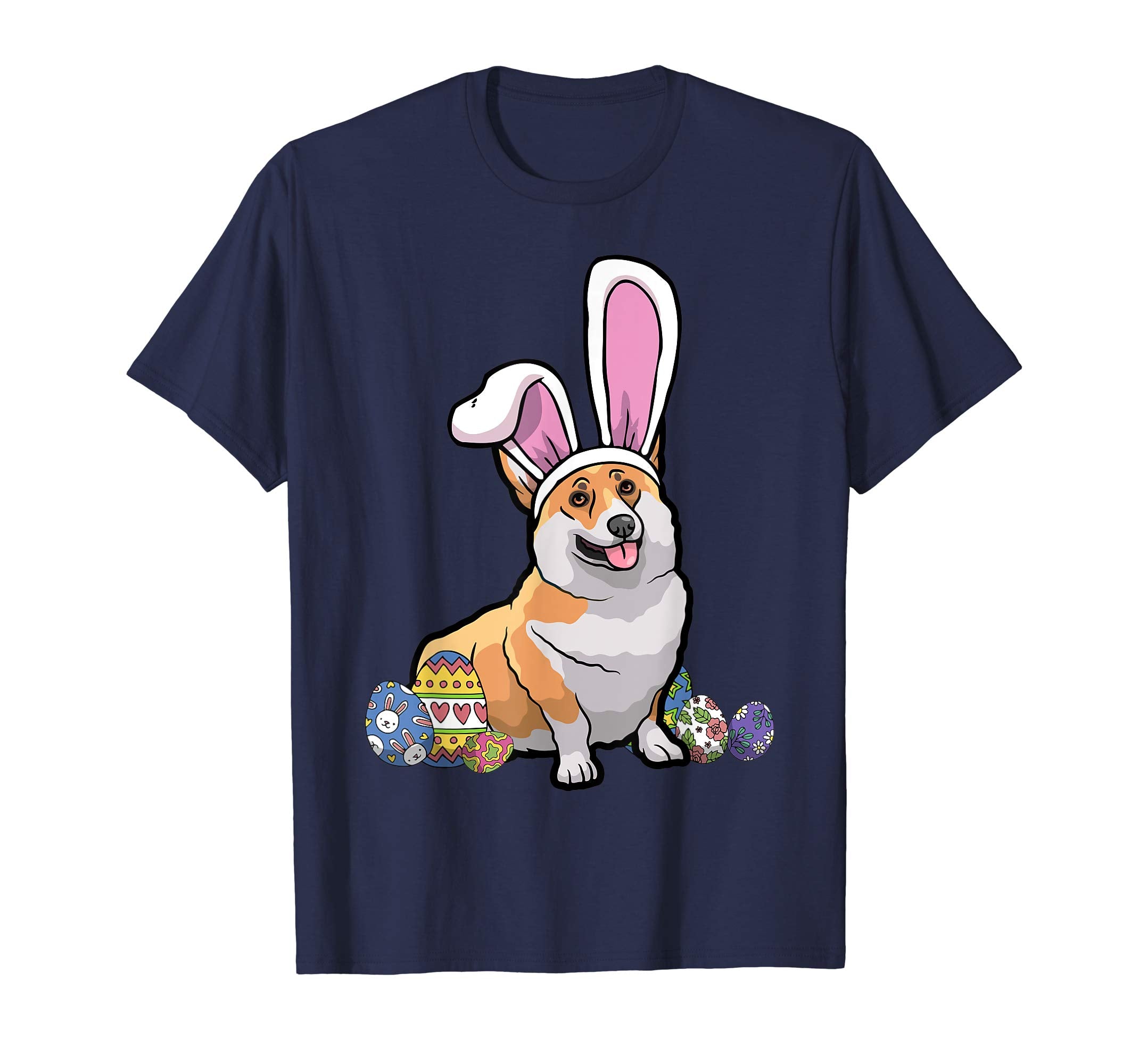 Funny Corgi Dressed As Easter Bunny With Rabbit Ears T-Shirt