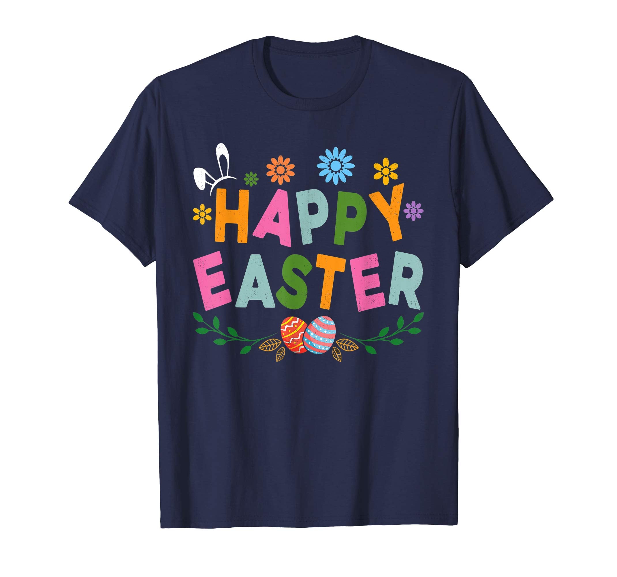Happy Easter Shirt For Boys Girls Women Men Colorful Eggs