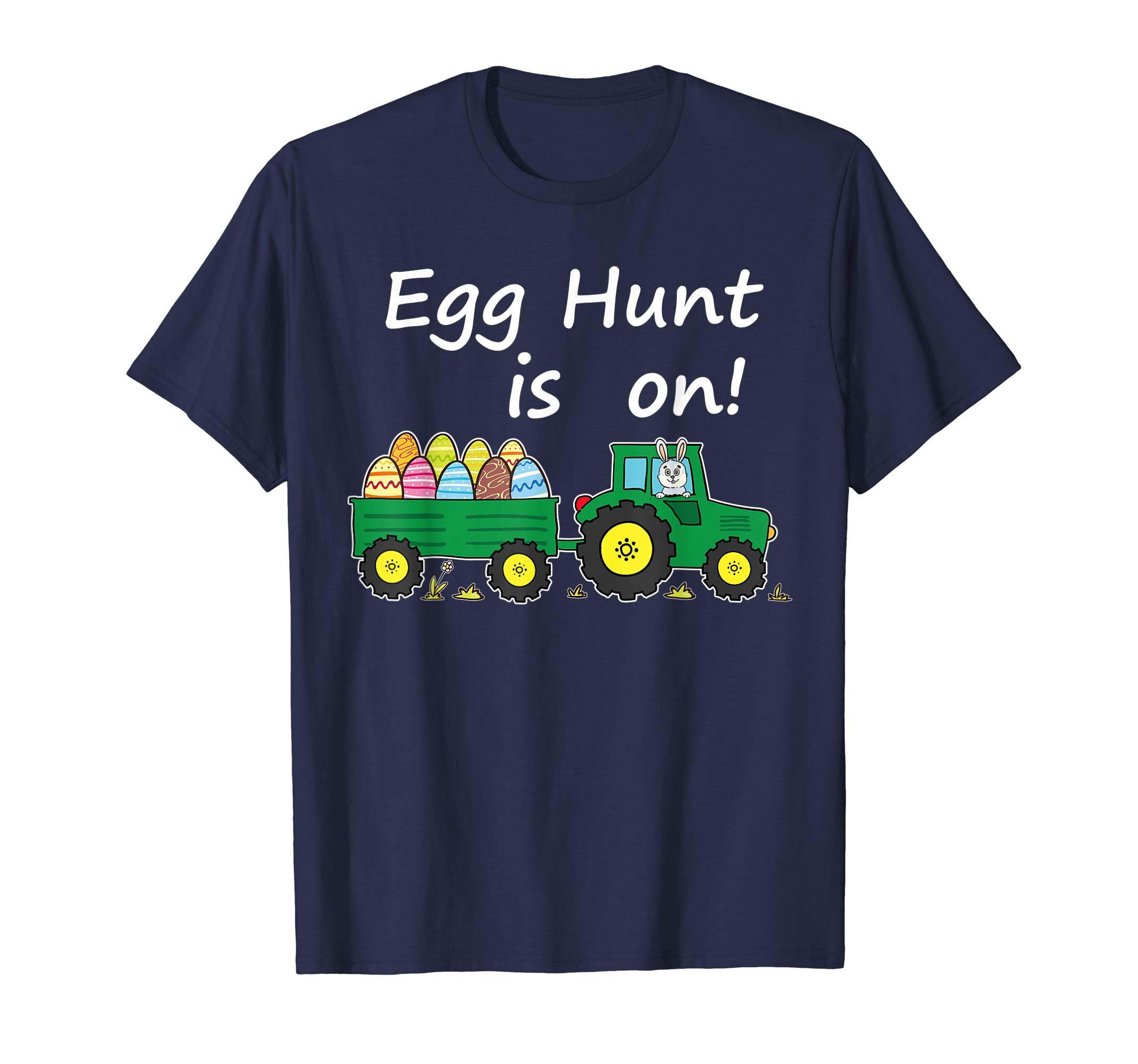 Egg Hunt is on - Easter Bunny on a Tractor Farmer T Shirt