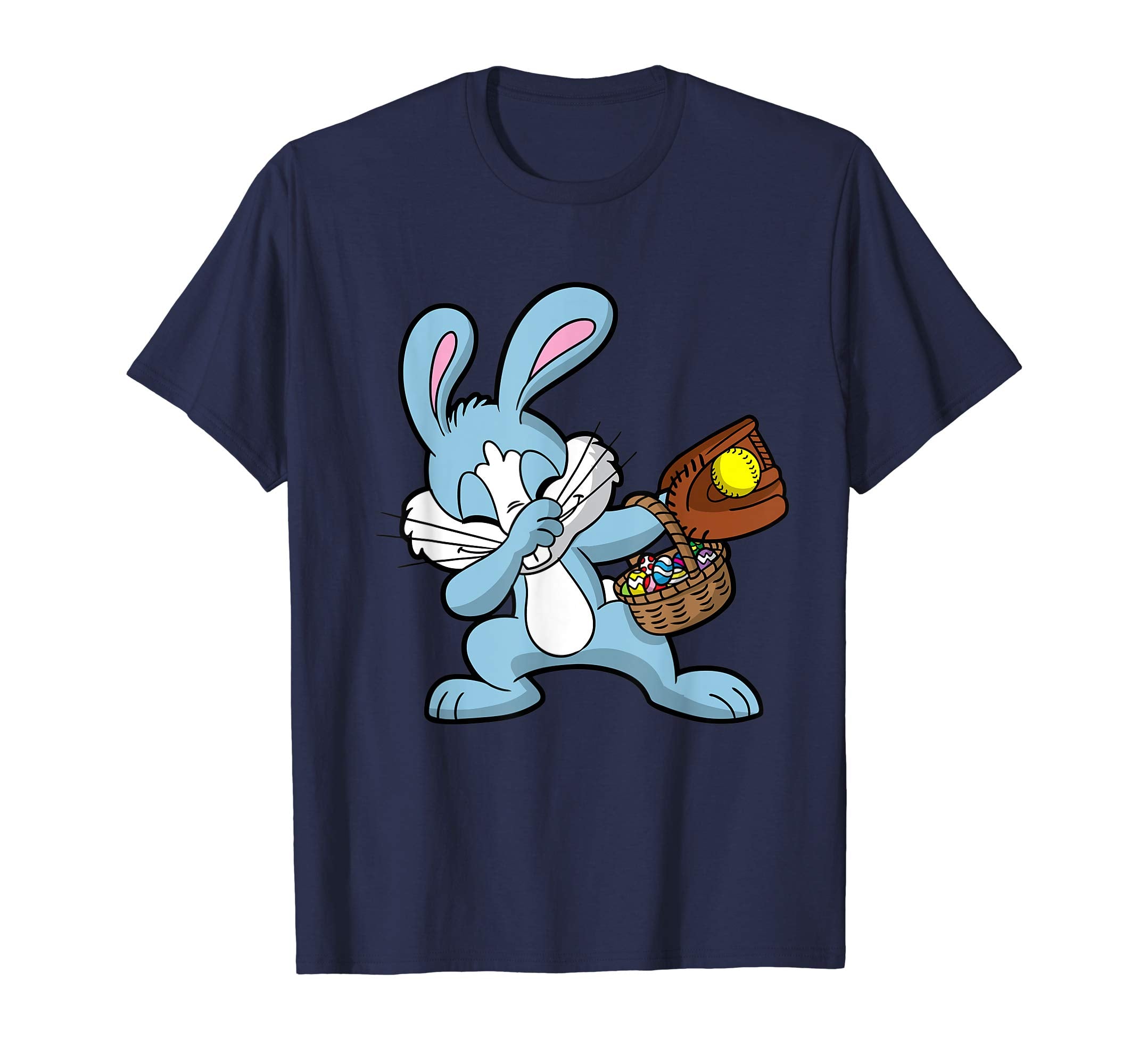 Dabbing Easter Bunny Kids Shirt Softball Dab Dance Gift