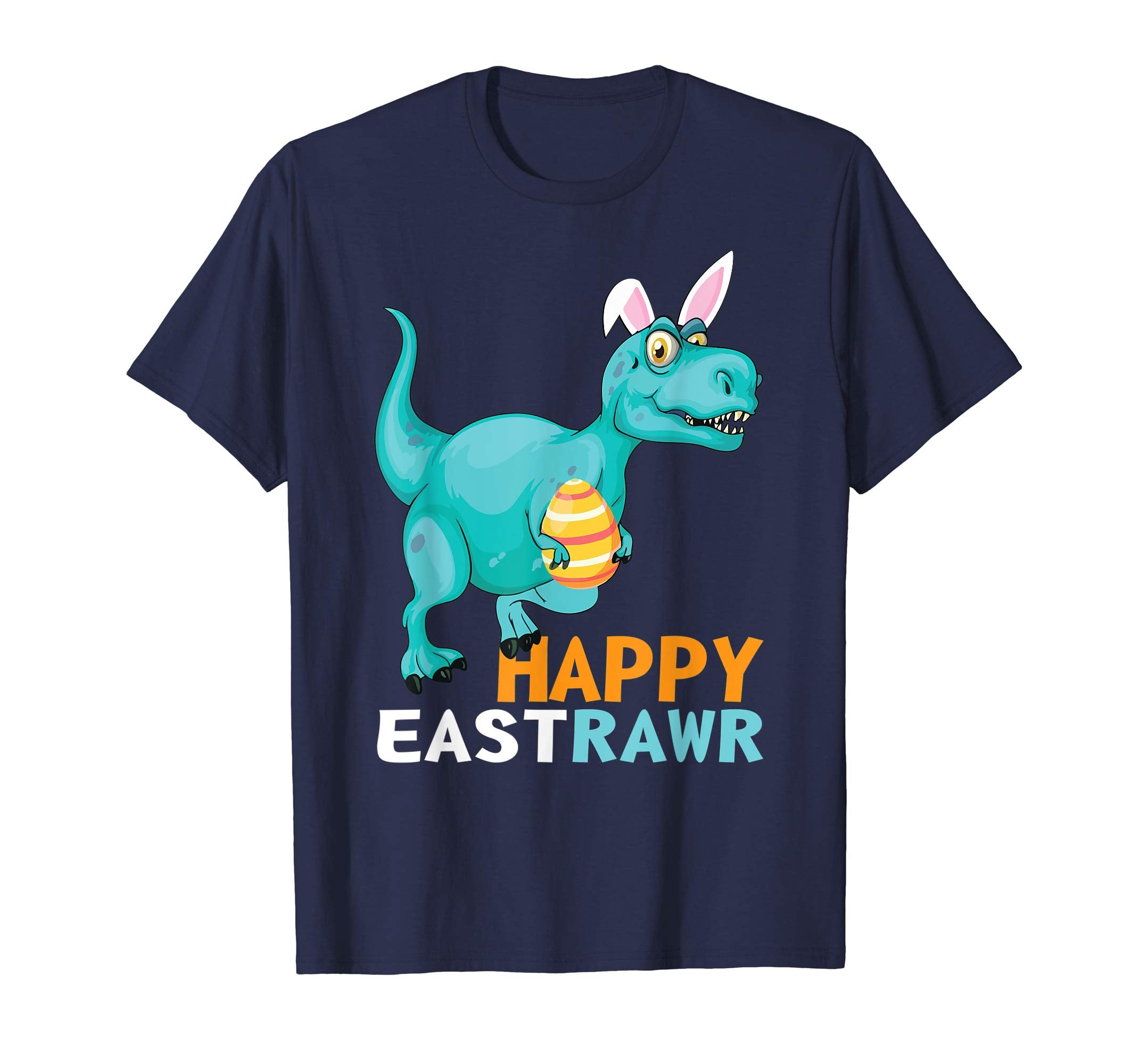 Happy Eastrawr T Rex Dinosaur Easter Bunny Egg Shirt Kids