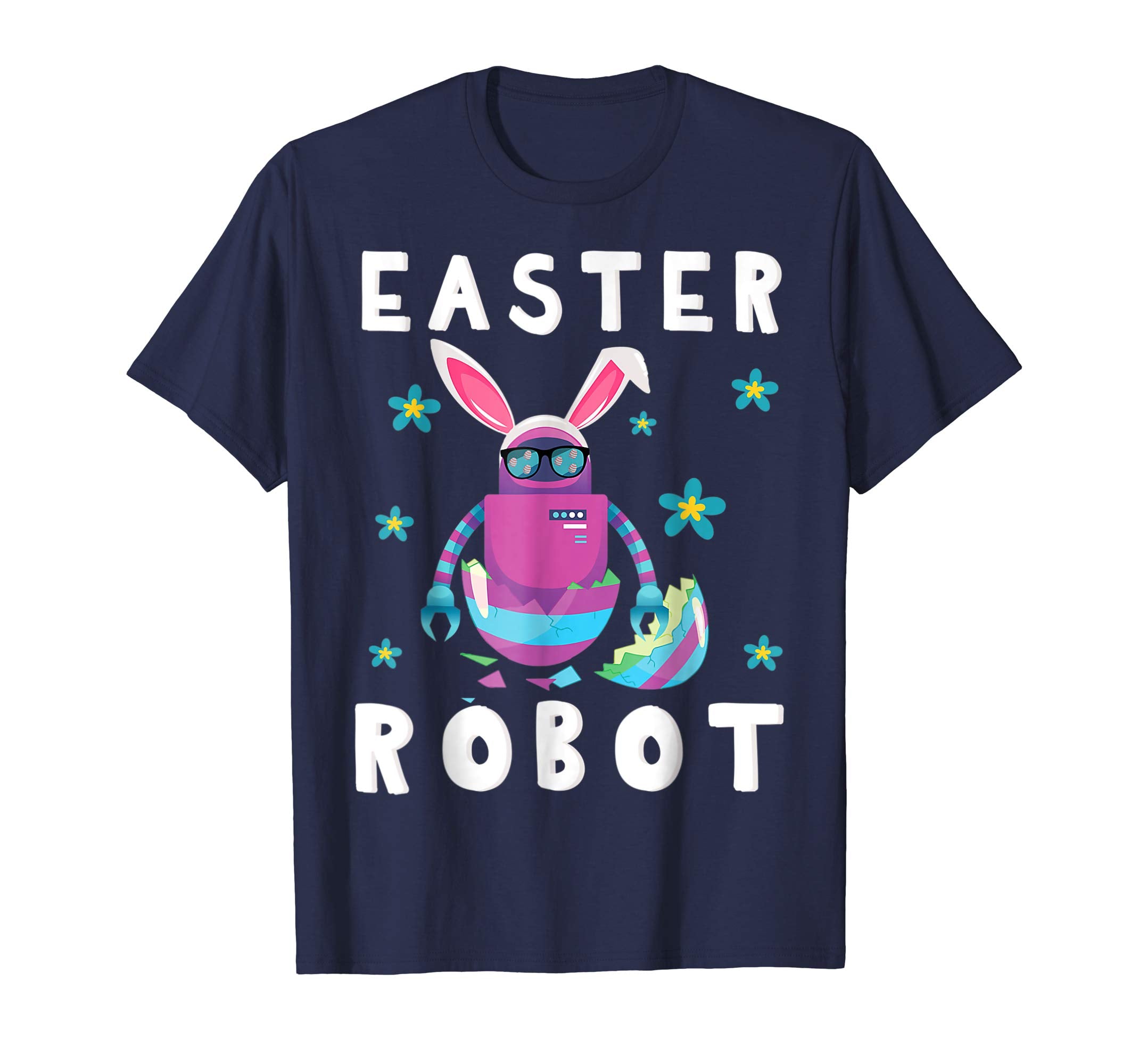 Robot Opening Easter Egg Happy Easter Day Shirt Easter Robo
