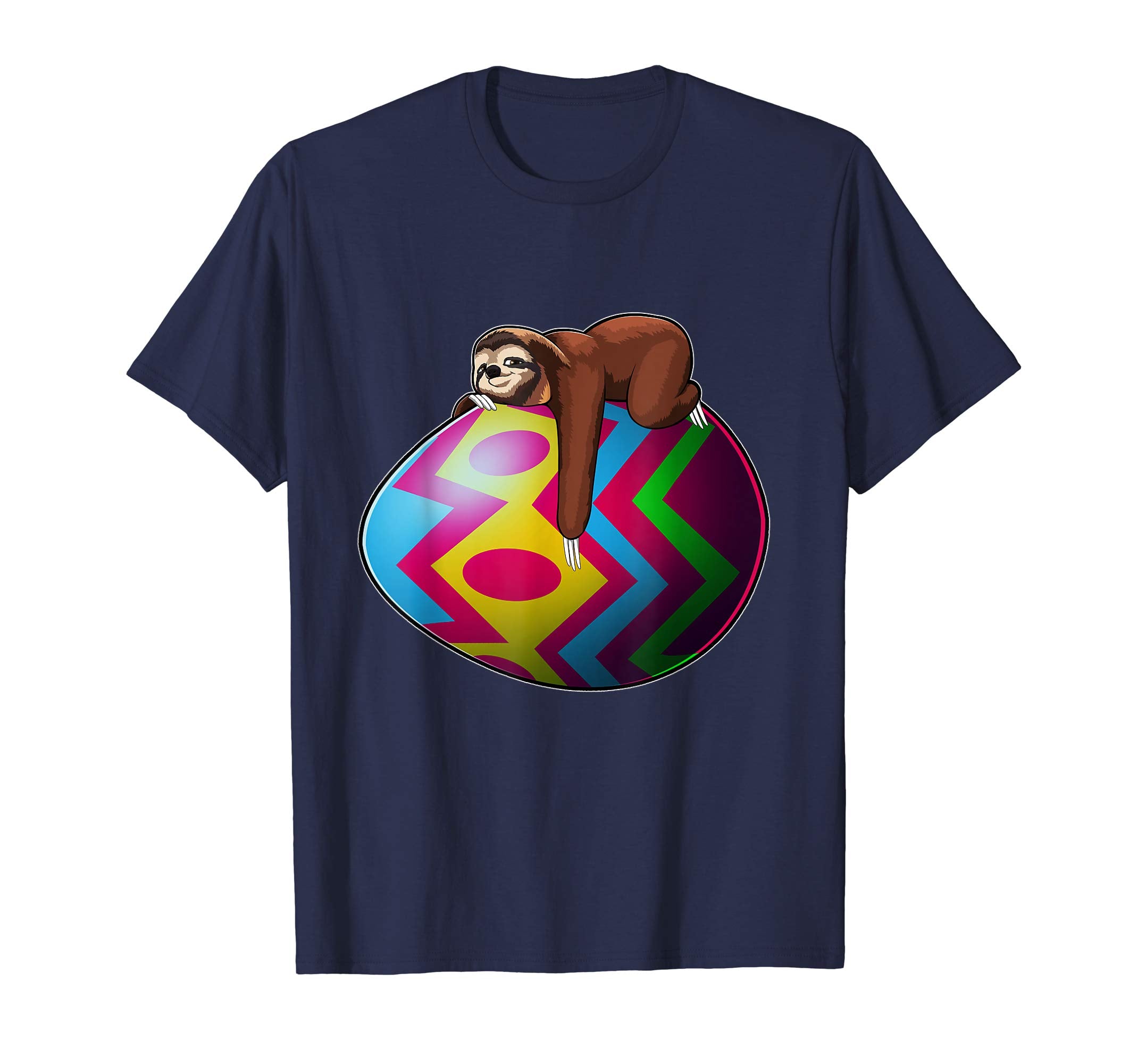 Easter Lazy Sloth T Shirt Men Women Kids Bunny Basket Eggs