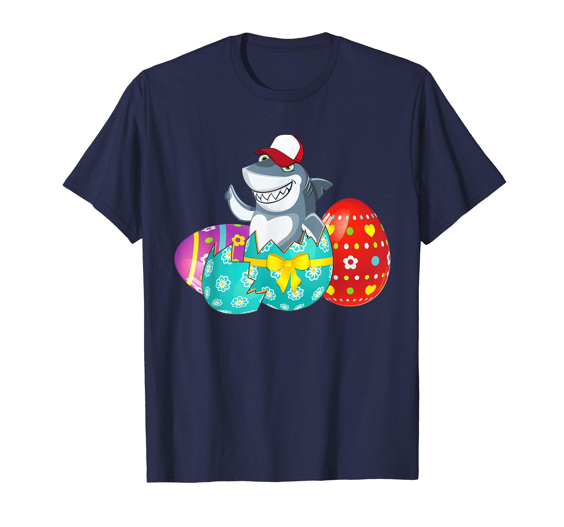 Shark Easter Eggs T-Shirts For Kids Boys Girls