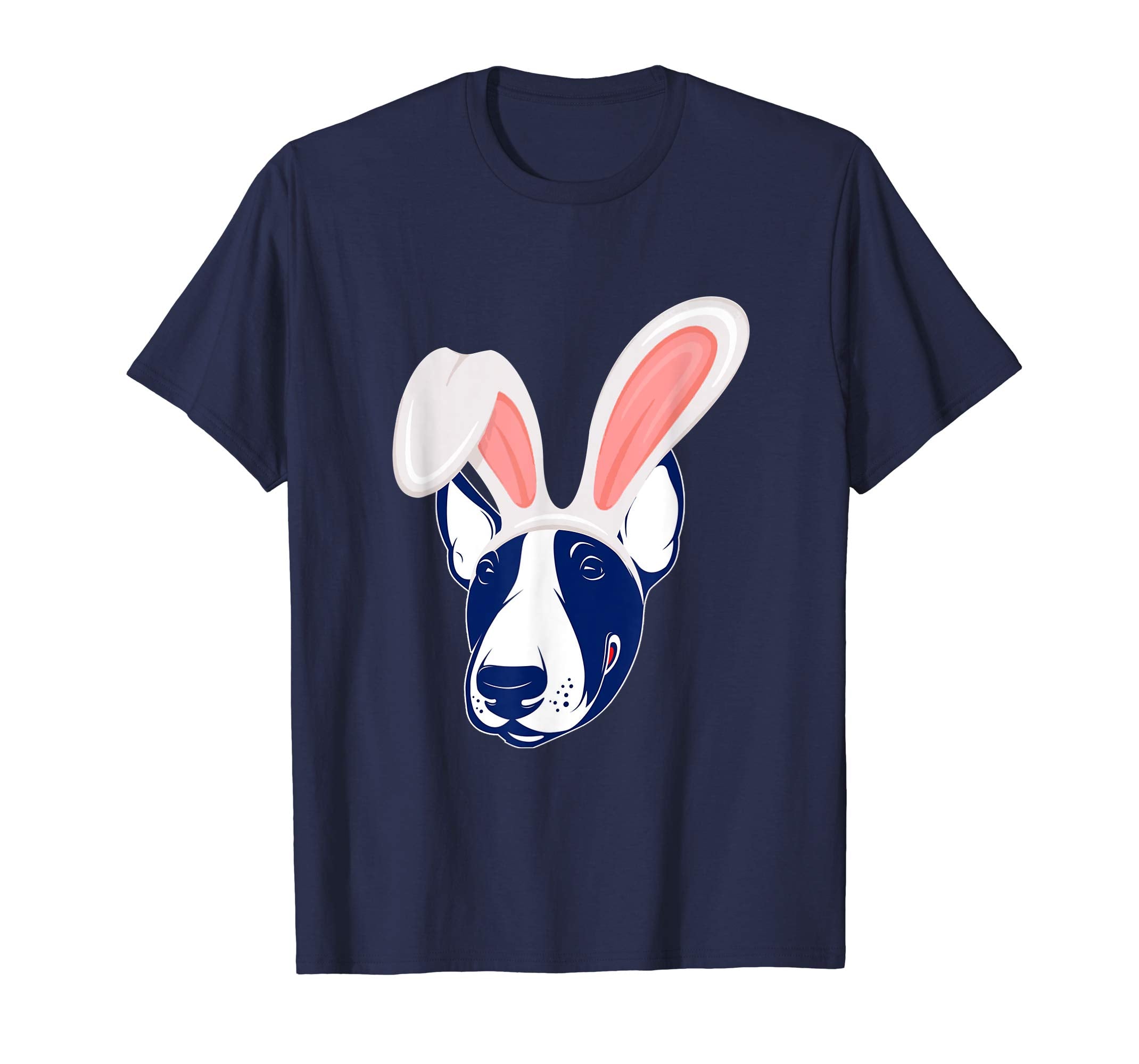 Bull Terrier Dressed As Easter Bunny With Rabbit Ears Shirt