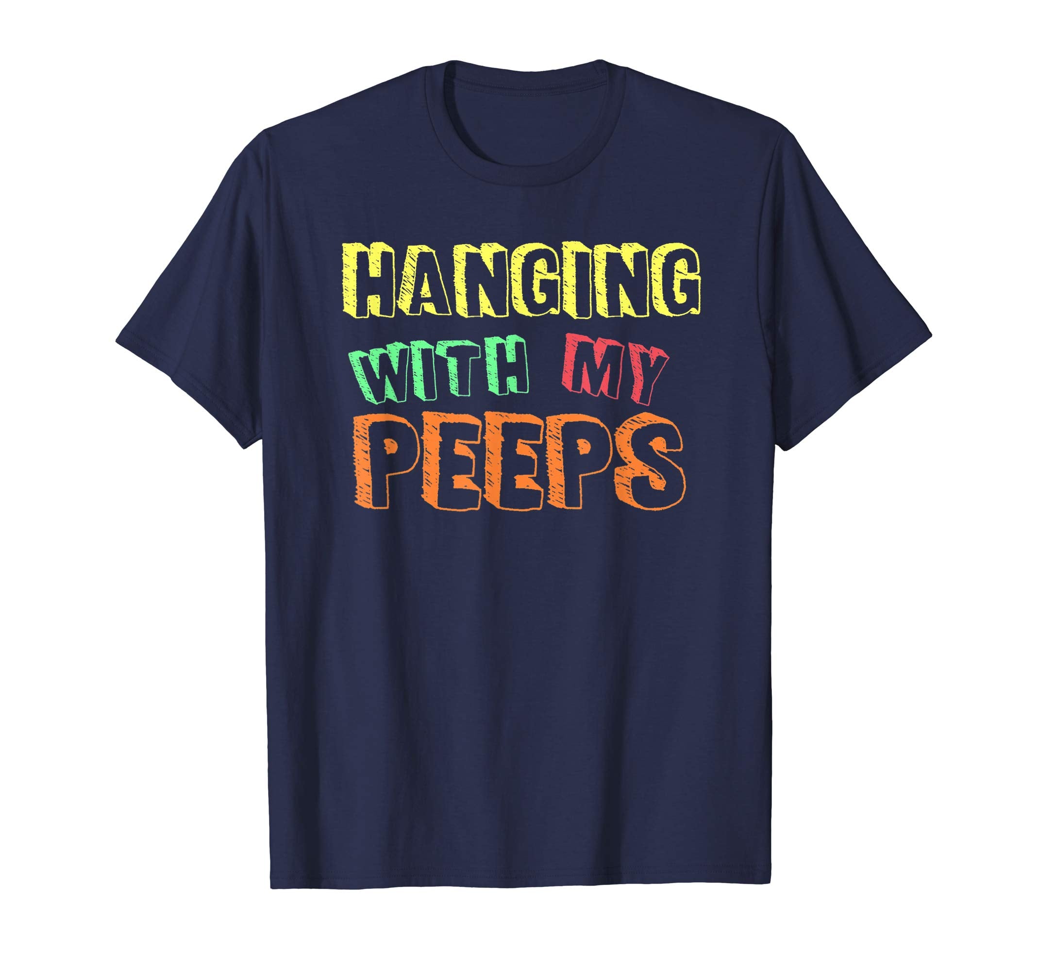Hanging With My Peeps Cute Easter Pastel Funny Family Shirt