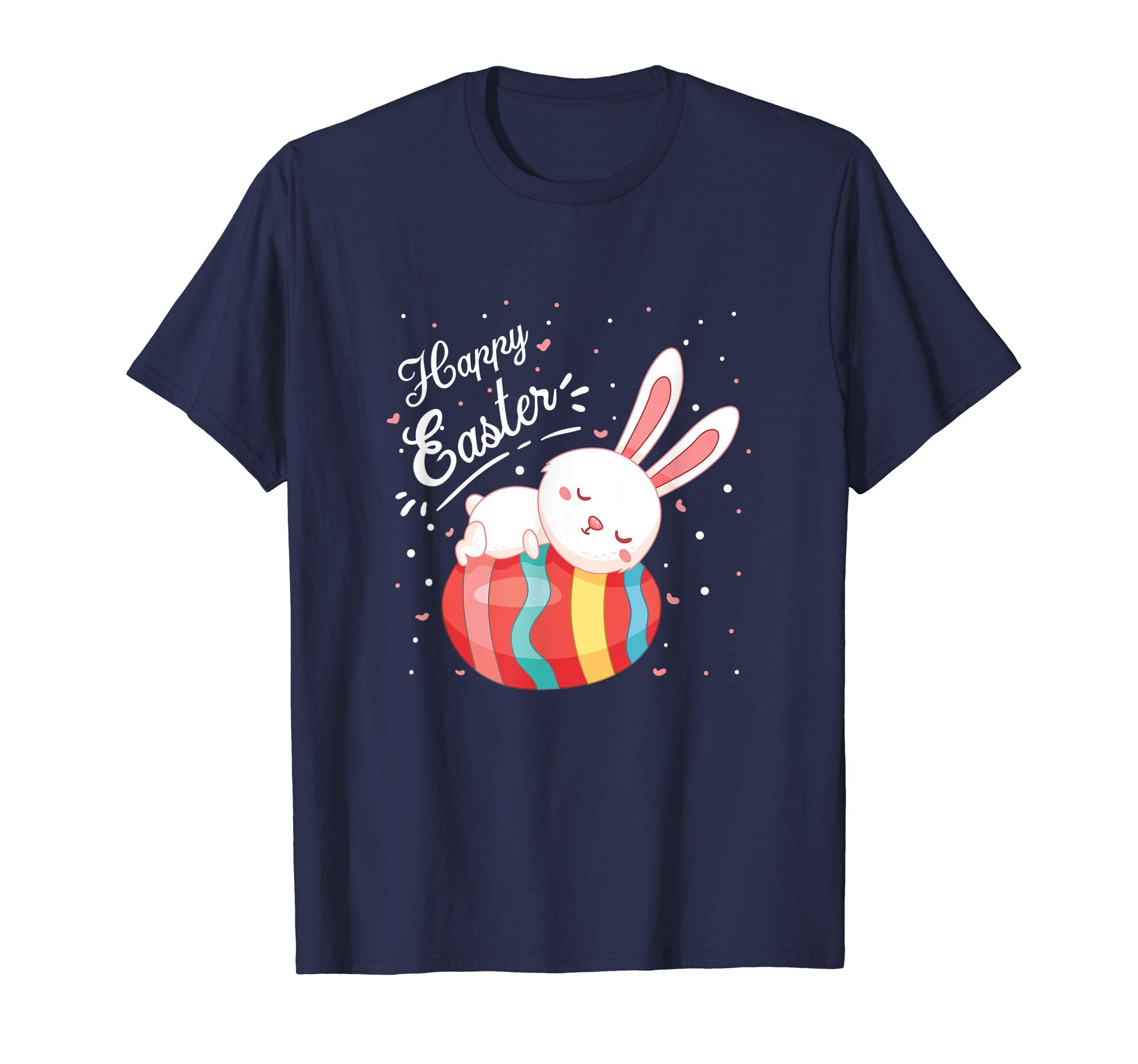 Happy Easter Bunny Tee T Shirt With Easter Eggs Tee