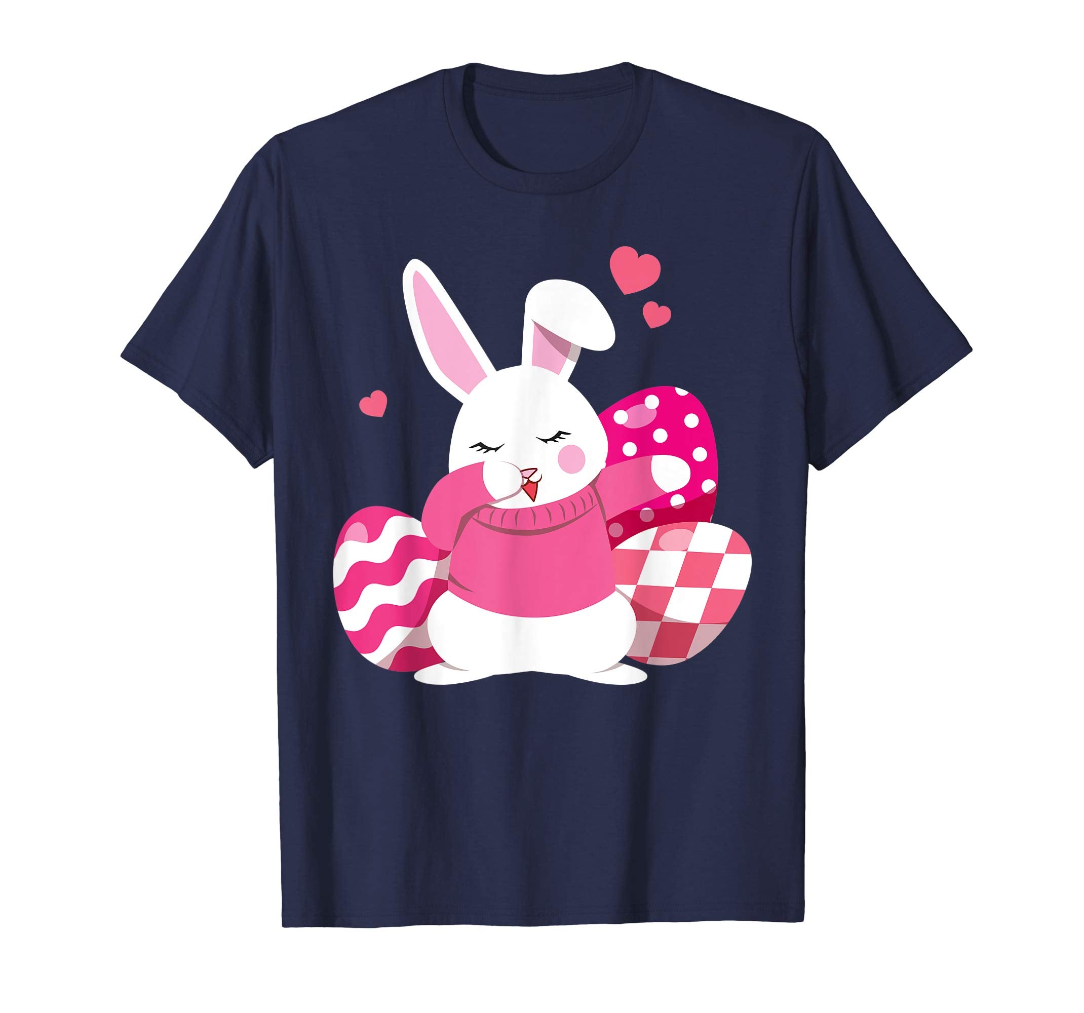 Cute Eggs Easter Bunny Dabbing Shirt Rabbit For Girls Women