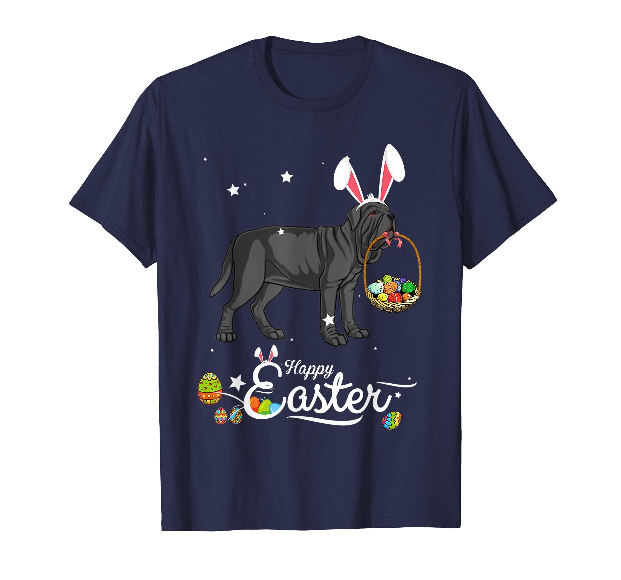 Neapolitan Mastiff Dog With Bunny Hat Easter Costume T Shirt