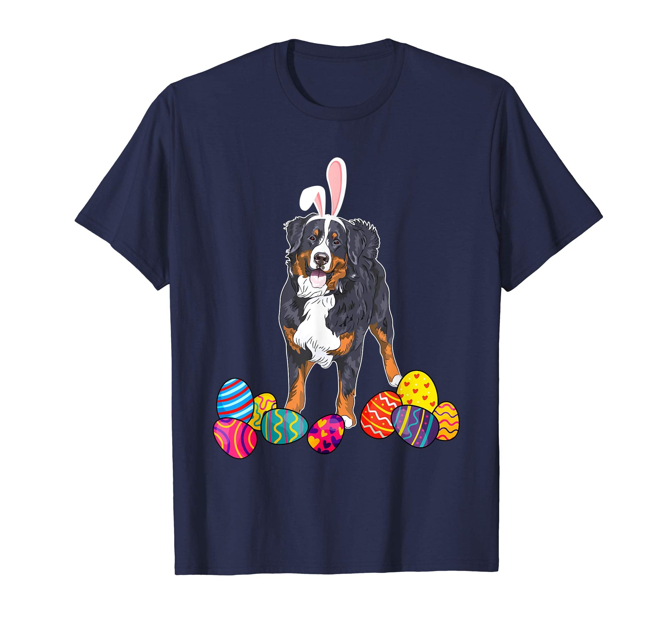 Bernese Mountain Bunny Ear With Egg Easter Easter Day Shirt