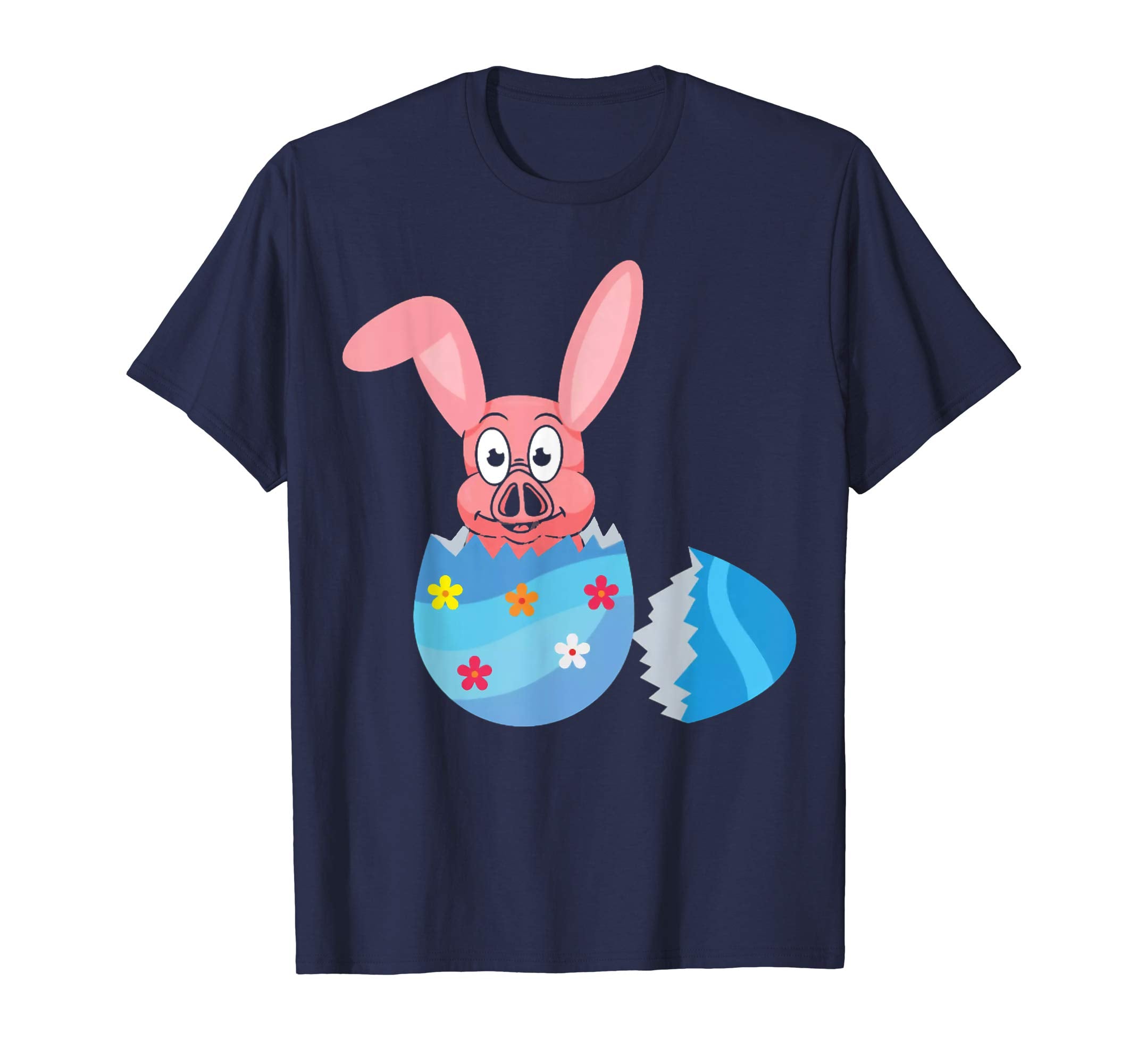 Easter pig with rabbit ears Easter egg T-shirt
