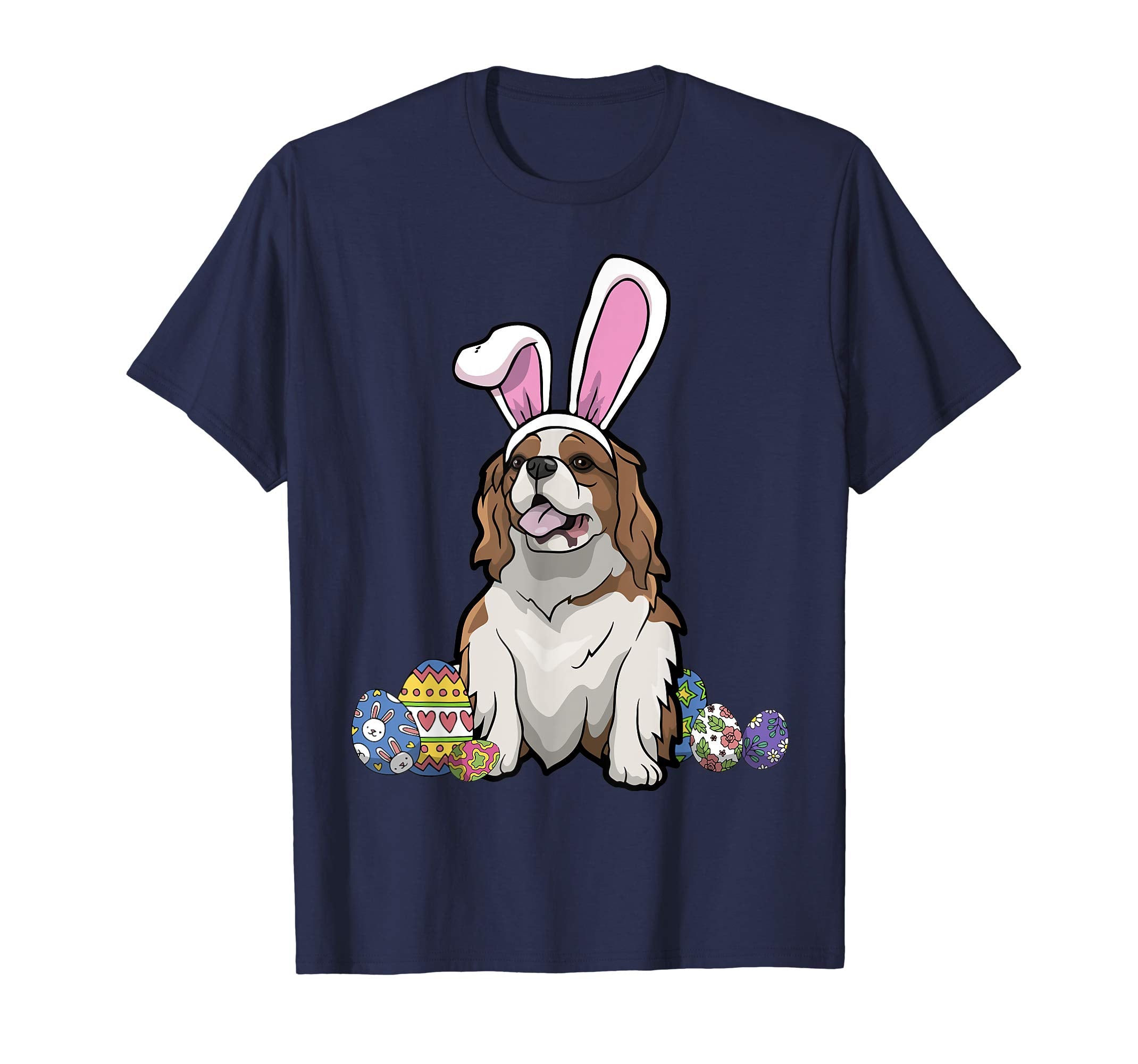 Spaniel Dressed As Easter Bunny With Rabbit Ears T-Shirt