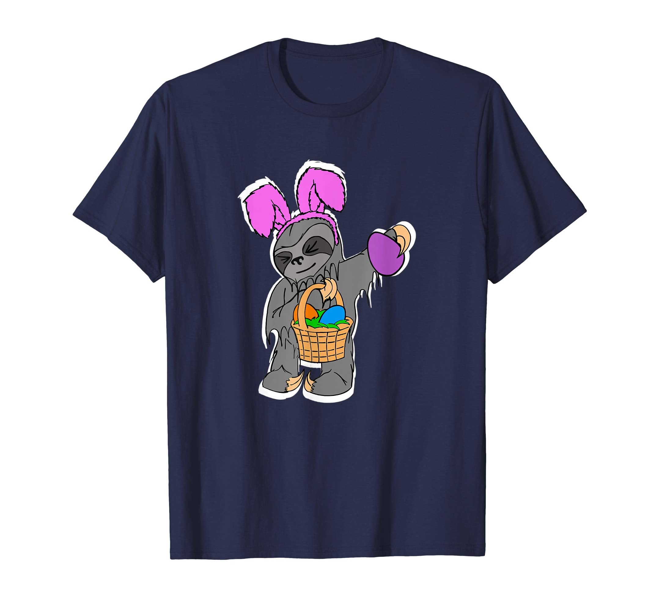 Mens Funny Sloth Shirt Cool Easter Basket Gift Idea