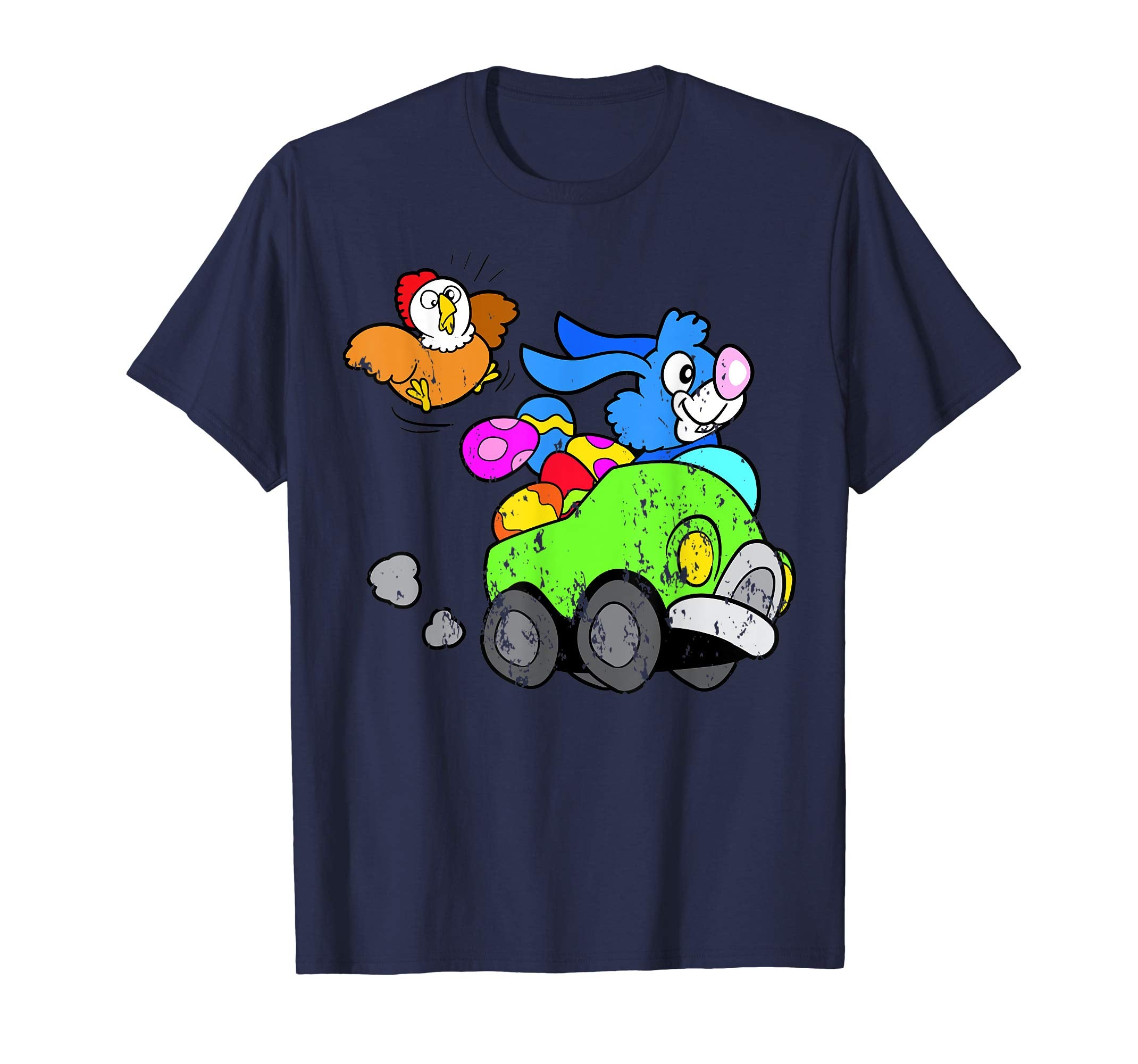Retro Vintage Grunge Funny Cute Easter Bunny Egg Fun T-Shirt