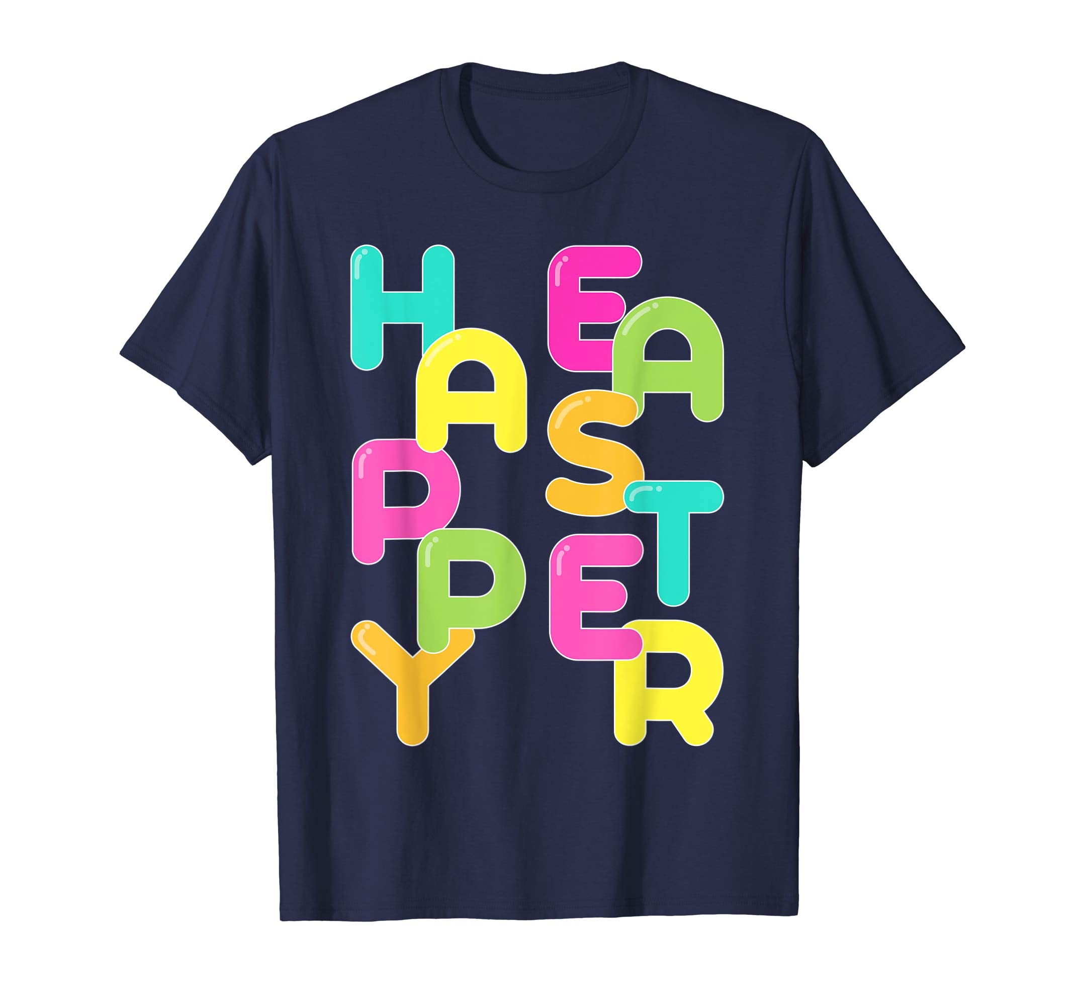 Happy Easter Shirt Colorful Letters Easter Gift