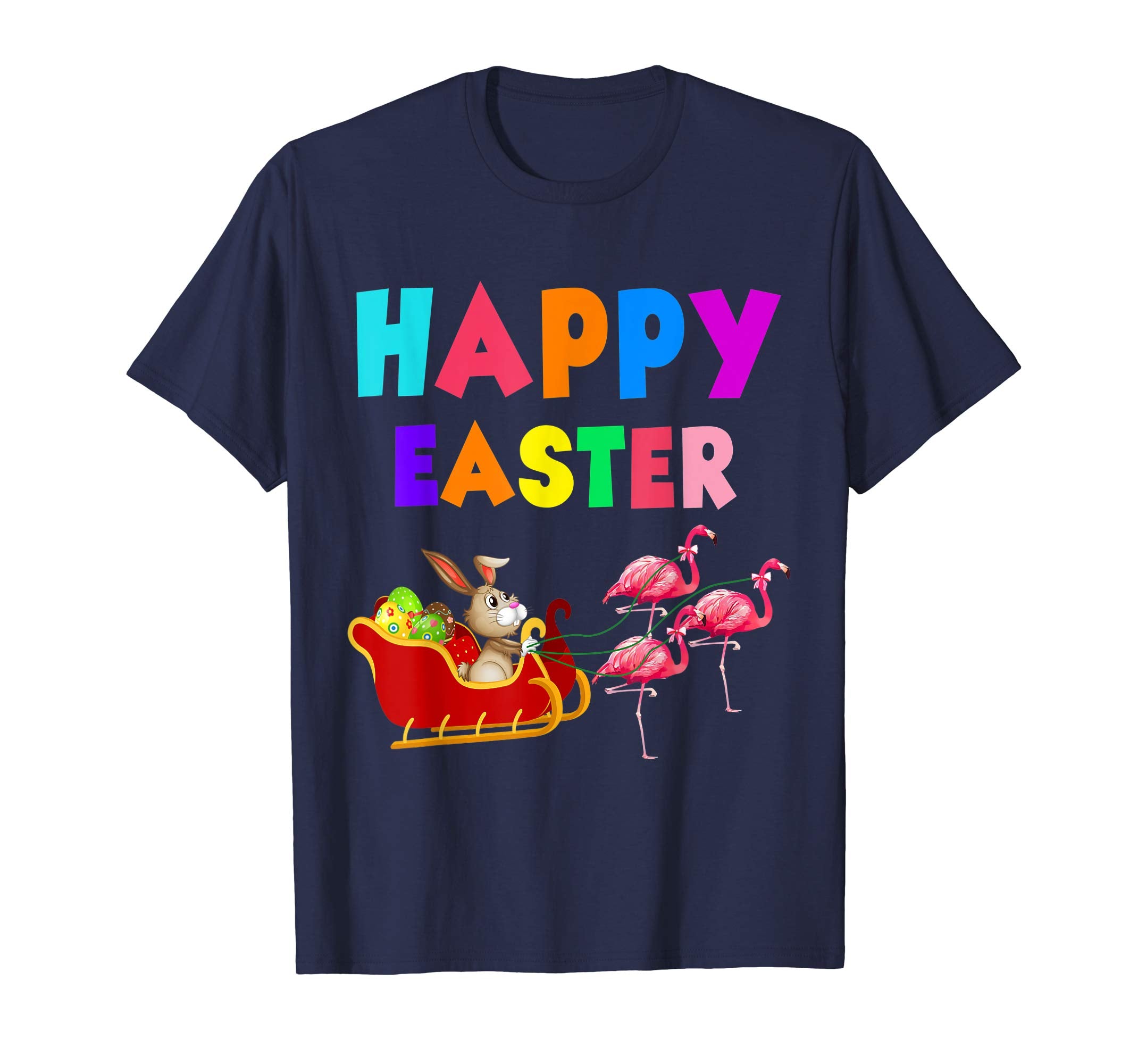Happy Easter Bunny And Flamingo T shirt Gift