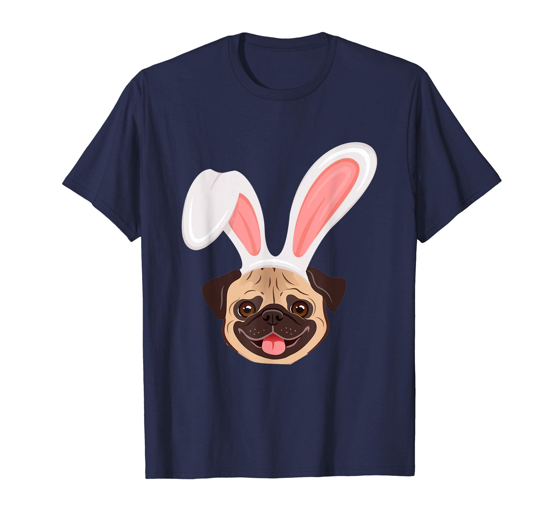 Funny Pug Dressed As Easter Bunny With Rabbit Ears T-Shirt