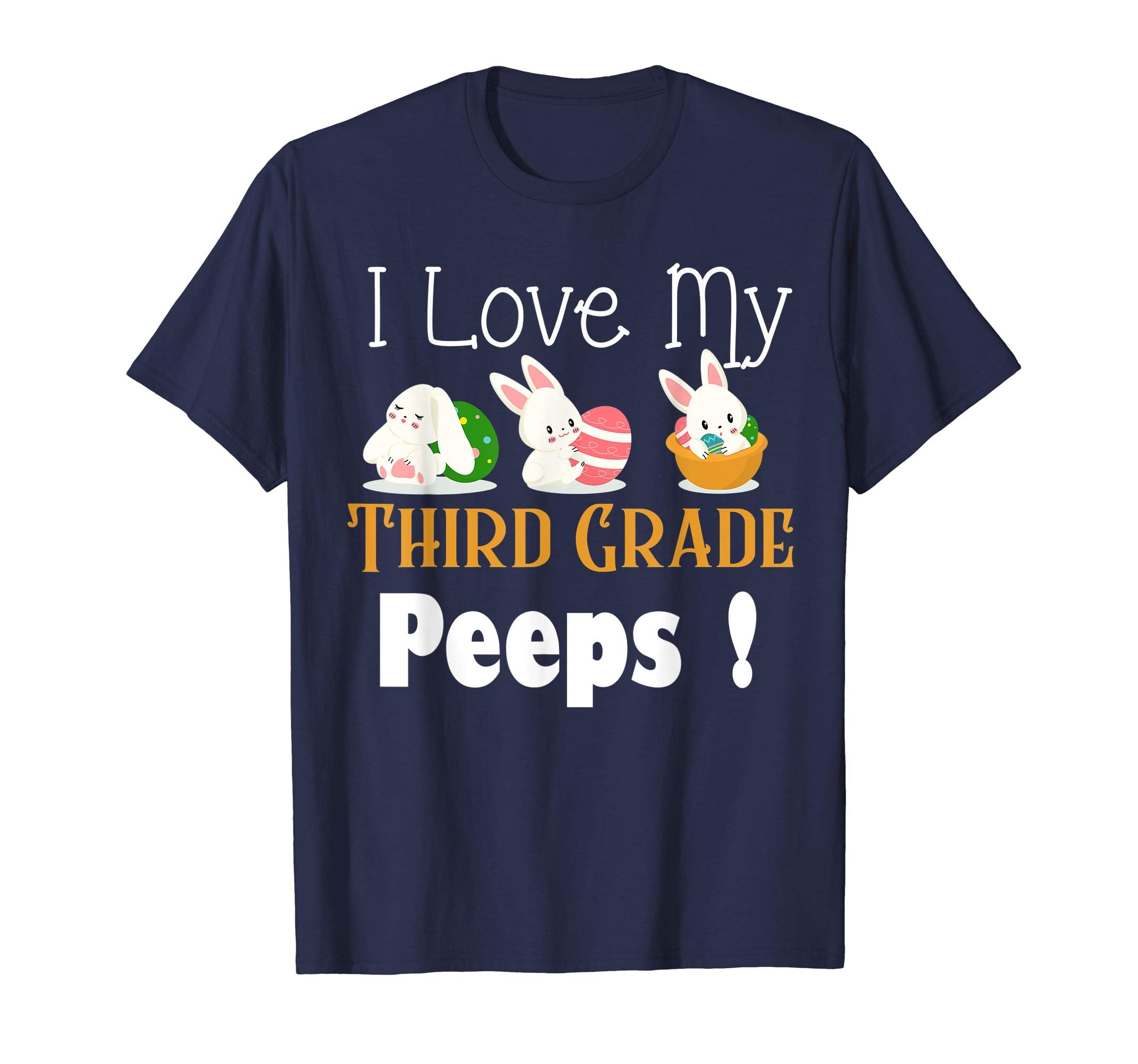 I Love My Third Grade Peeps With Cute Bunnies TShirt Easter