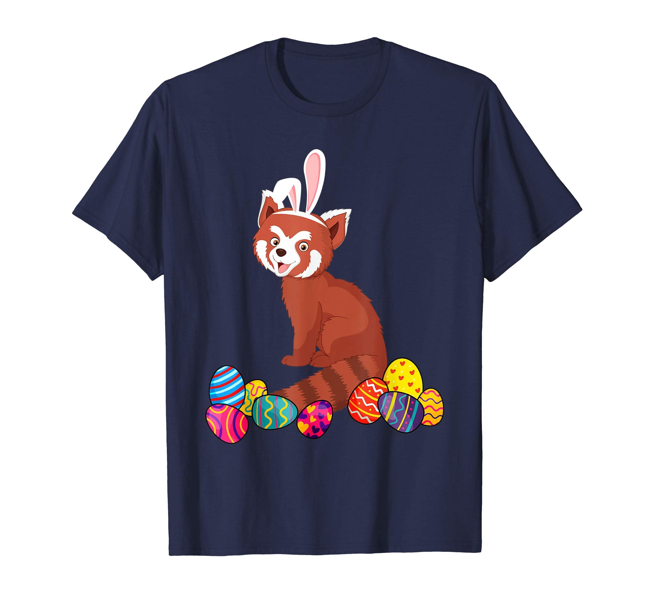 Red Panda Bunny Ear With Egg Easter Easter Day Shirt