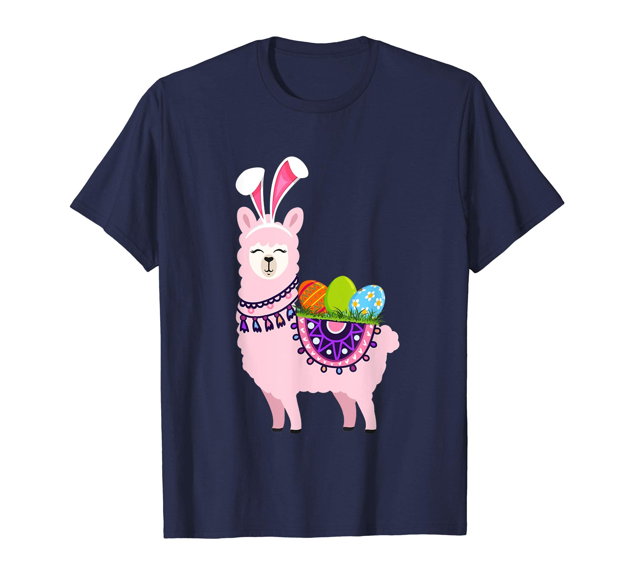 Cute Bunny Ears Llama Easter Day Tee Egg Hunt T-Shirt Gifts