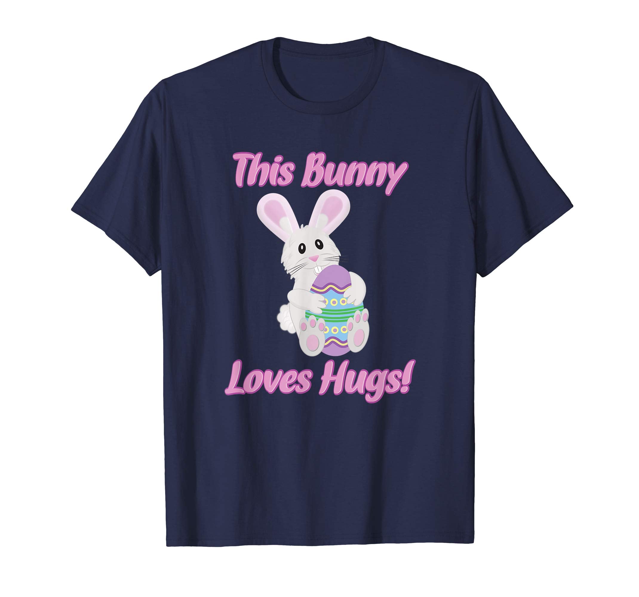 Cute Easter Bunny Hugging Beautiful Easter Egg T Shirt