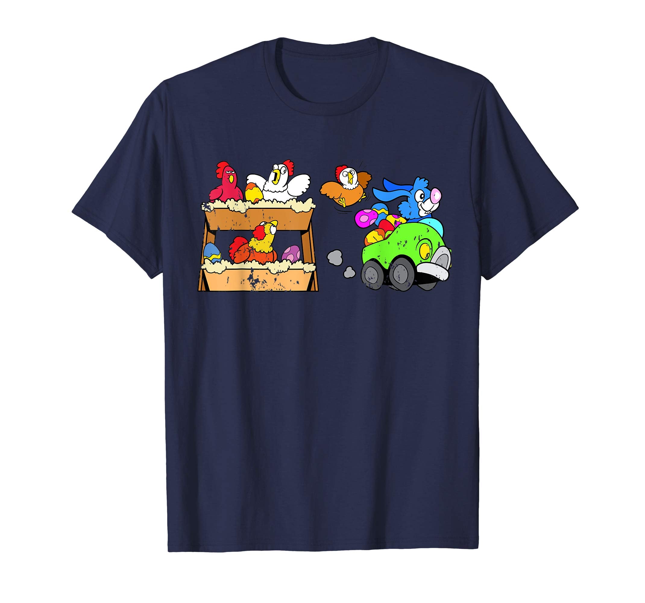 Retro Vintage Grunge Funny Cute Easter Bunny Egg Fun T-Shirt