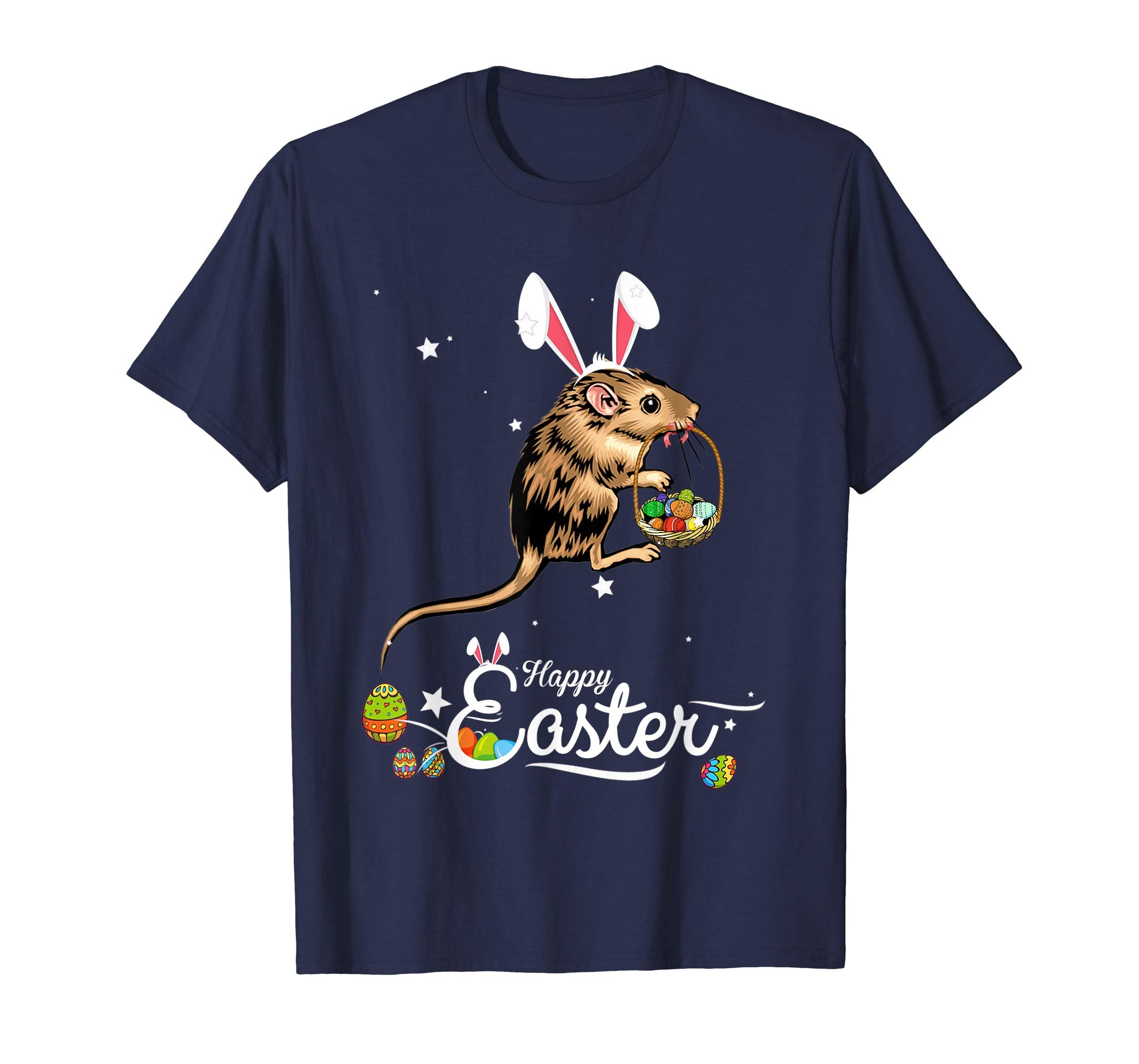 Cute Easter Mouse with Bunny Ears and Eggs T Shirt
