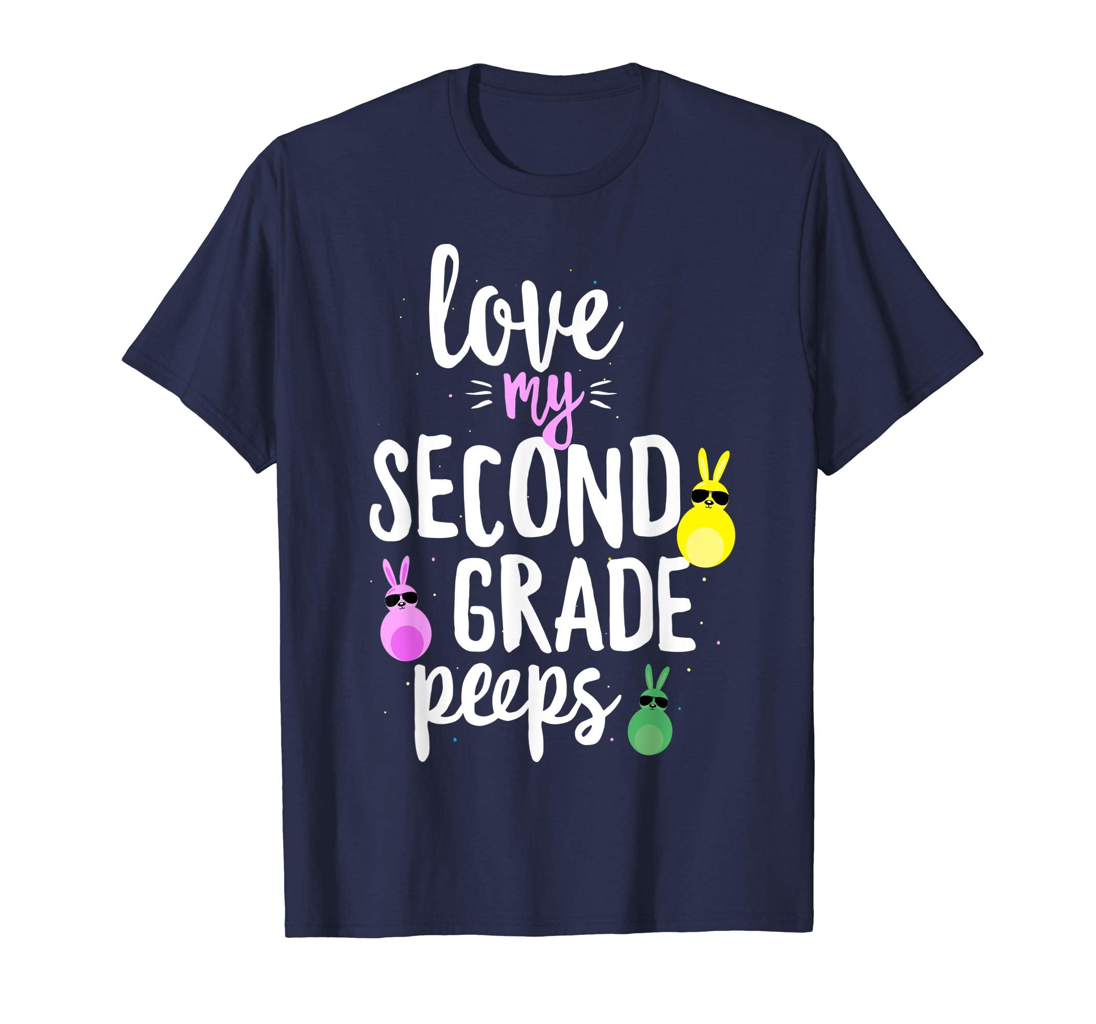 Love My Second Grade Peeps Easter Teacher Bunny T-shirt