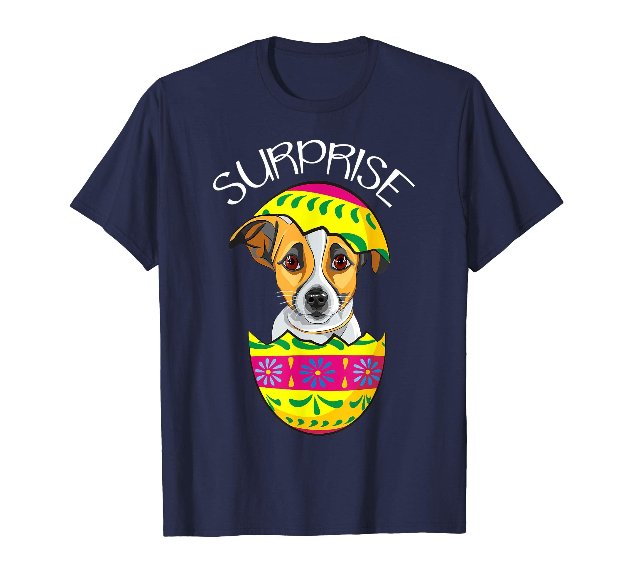 Cute Puppy Russell Terrier Hatches Easter Egg Easter T-Shirt